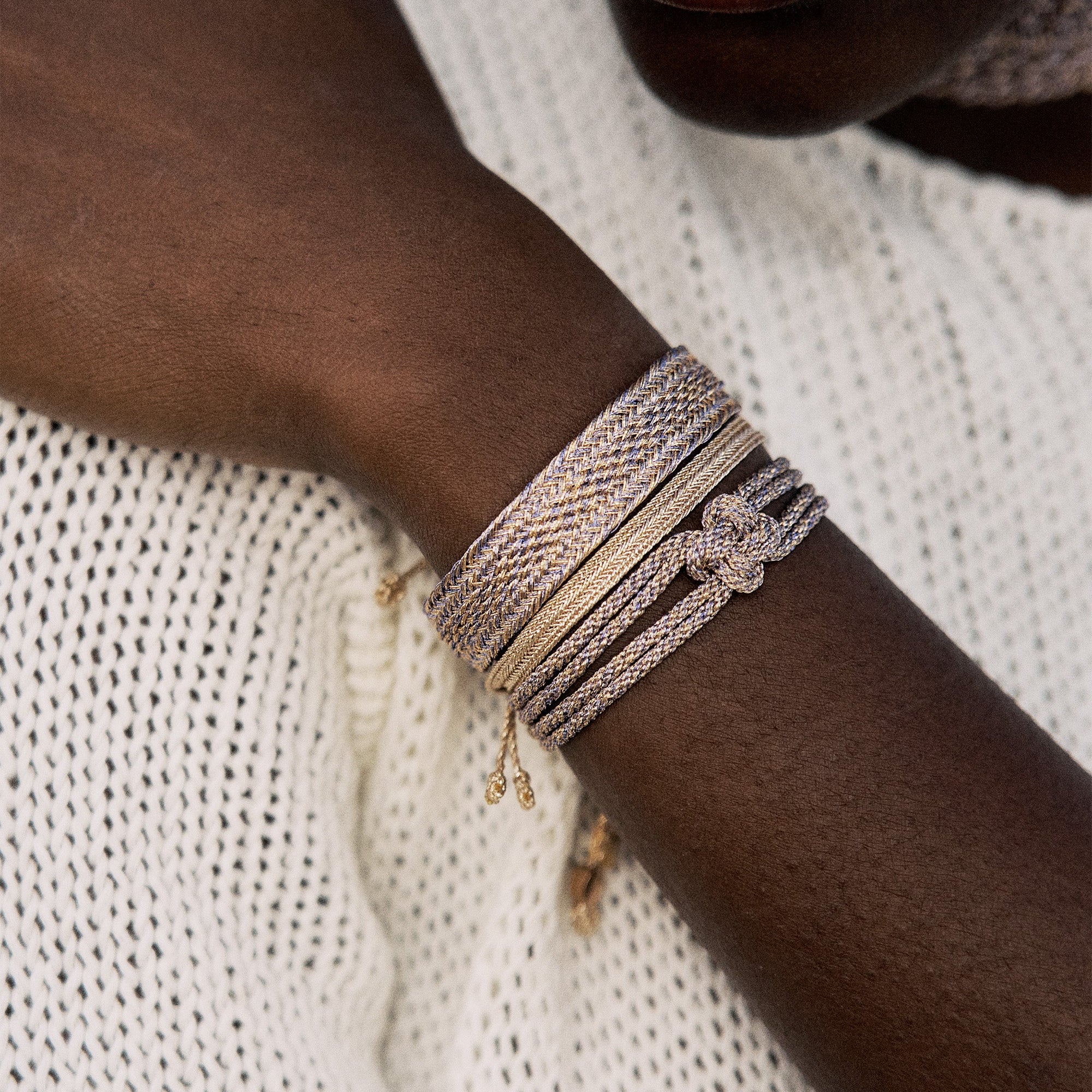 Maxi Iris nº1 Bracelet in Rose Gold Lavender Champagne