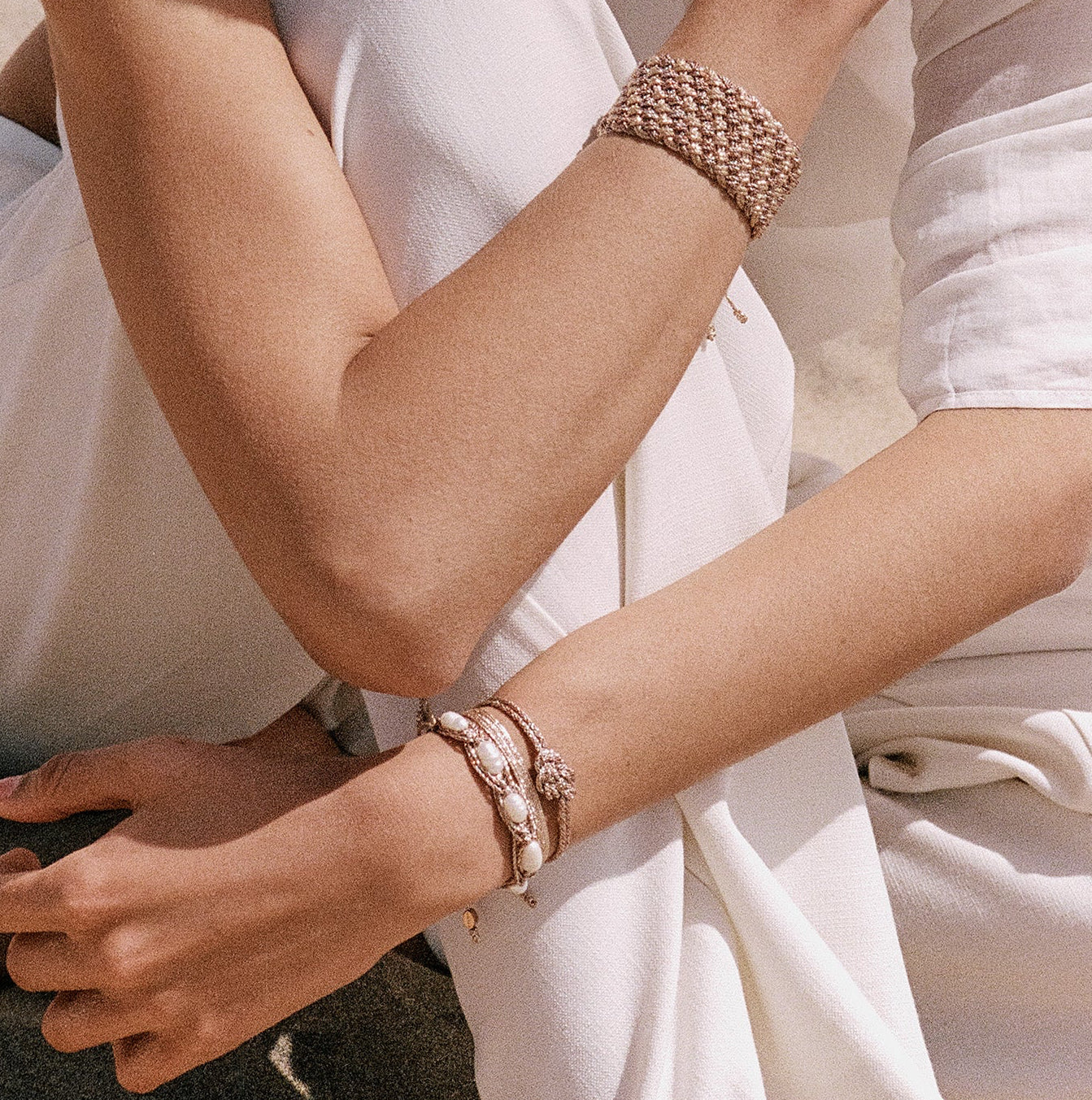 Maxi Anara nº1 bracelet in Rose Gold Seafoam Toffee