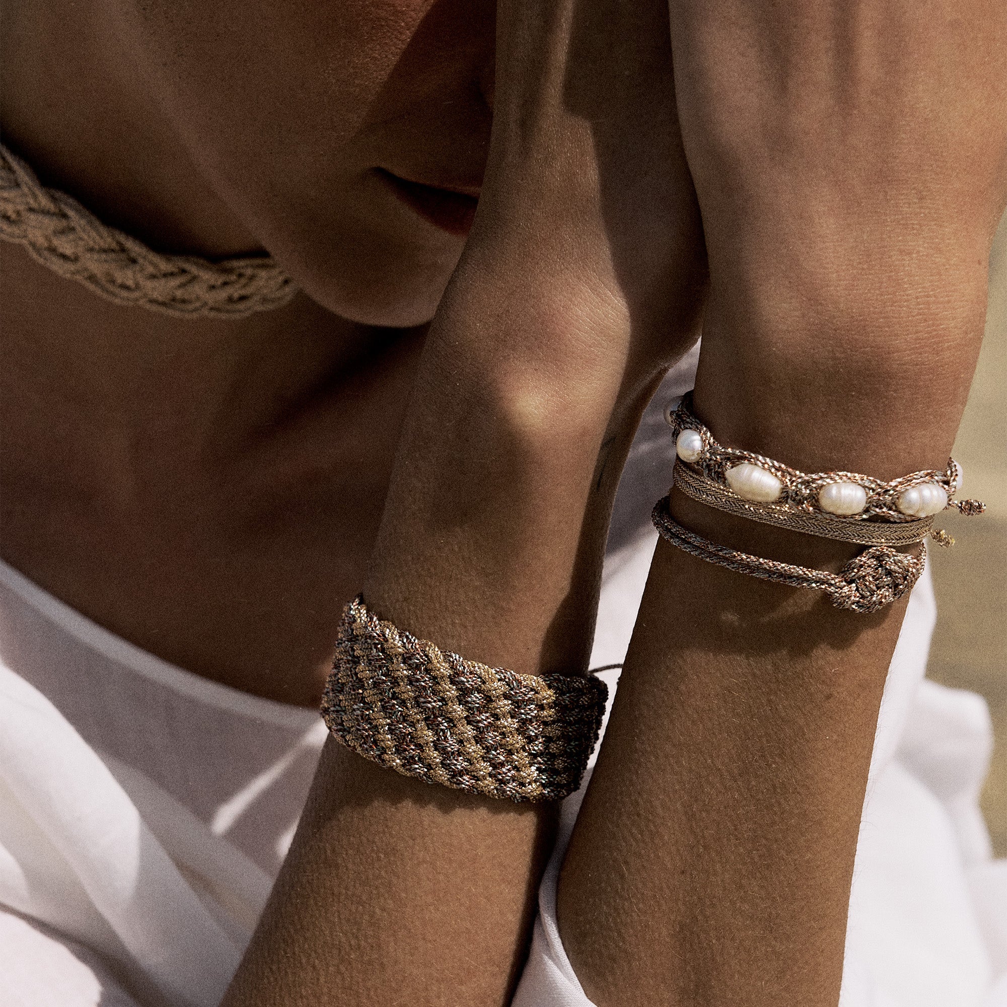 Maxi Anara nº1 bracelet in Rose Gold Seafoam Toffee