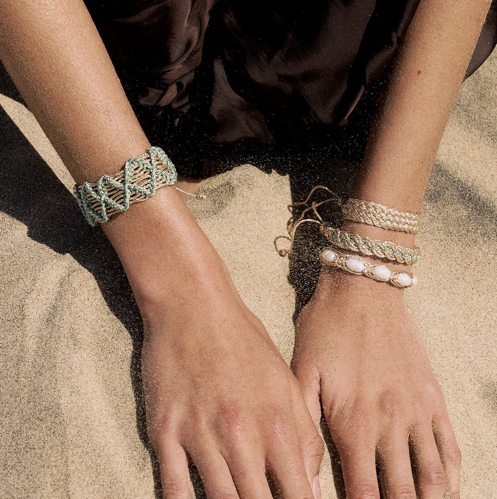 Dama nº2 bracelet in Rose Gold Seafoam Matcha