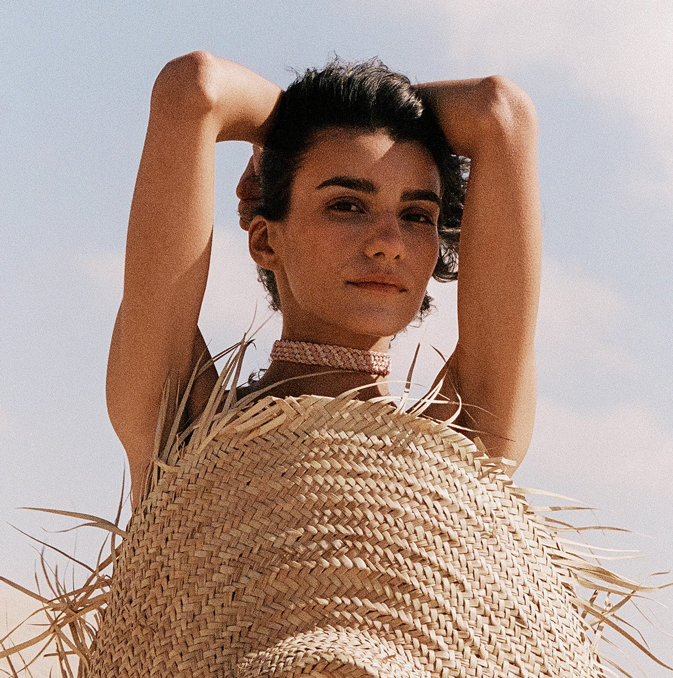 Diyah nº2 choker in Gold & Silver Shimmering Blush