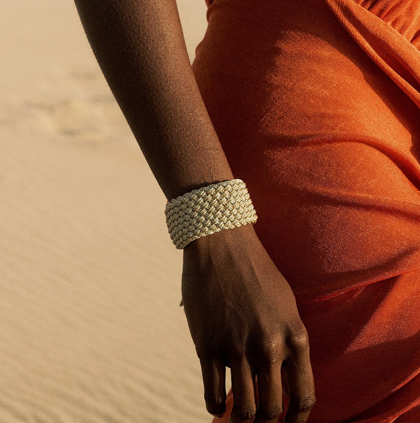 Maxi Diyah nº1 bracelet in Gold Fern Desert Sun