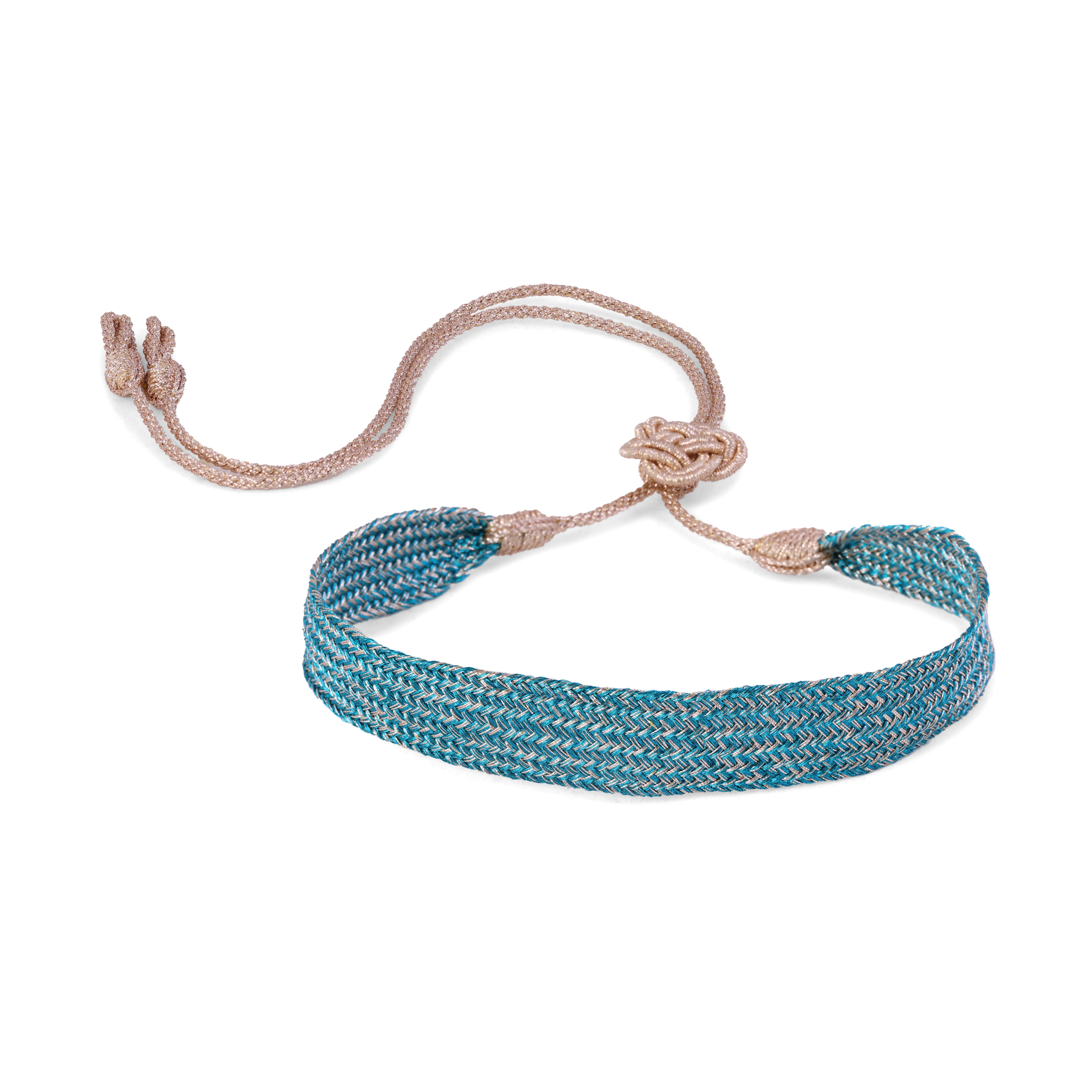 Maxi Ania nº1 Choker in Rose Gold Teal Blue