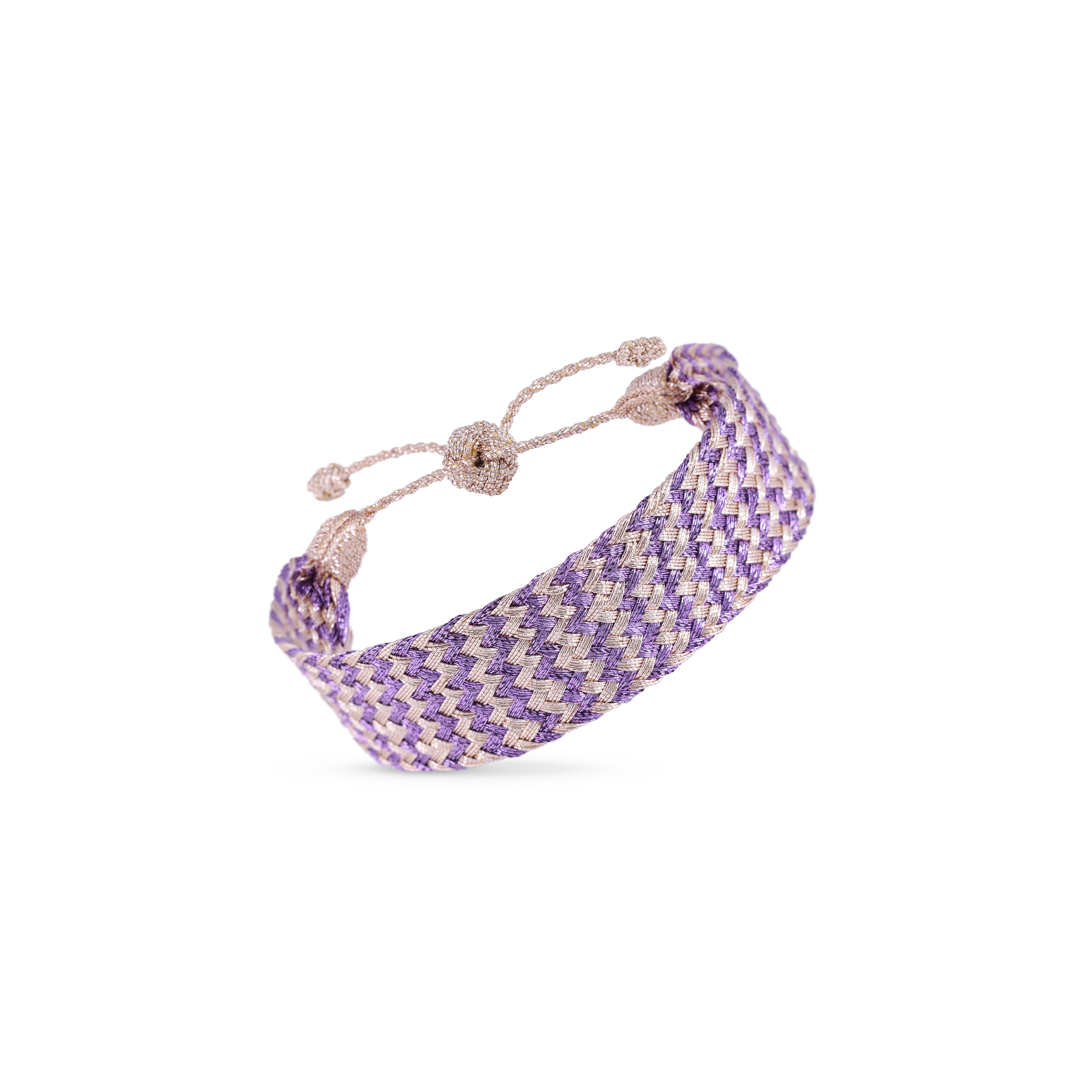 Maxi Ania nº2 Bracelet in Rose Gold Amethyst