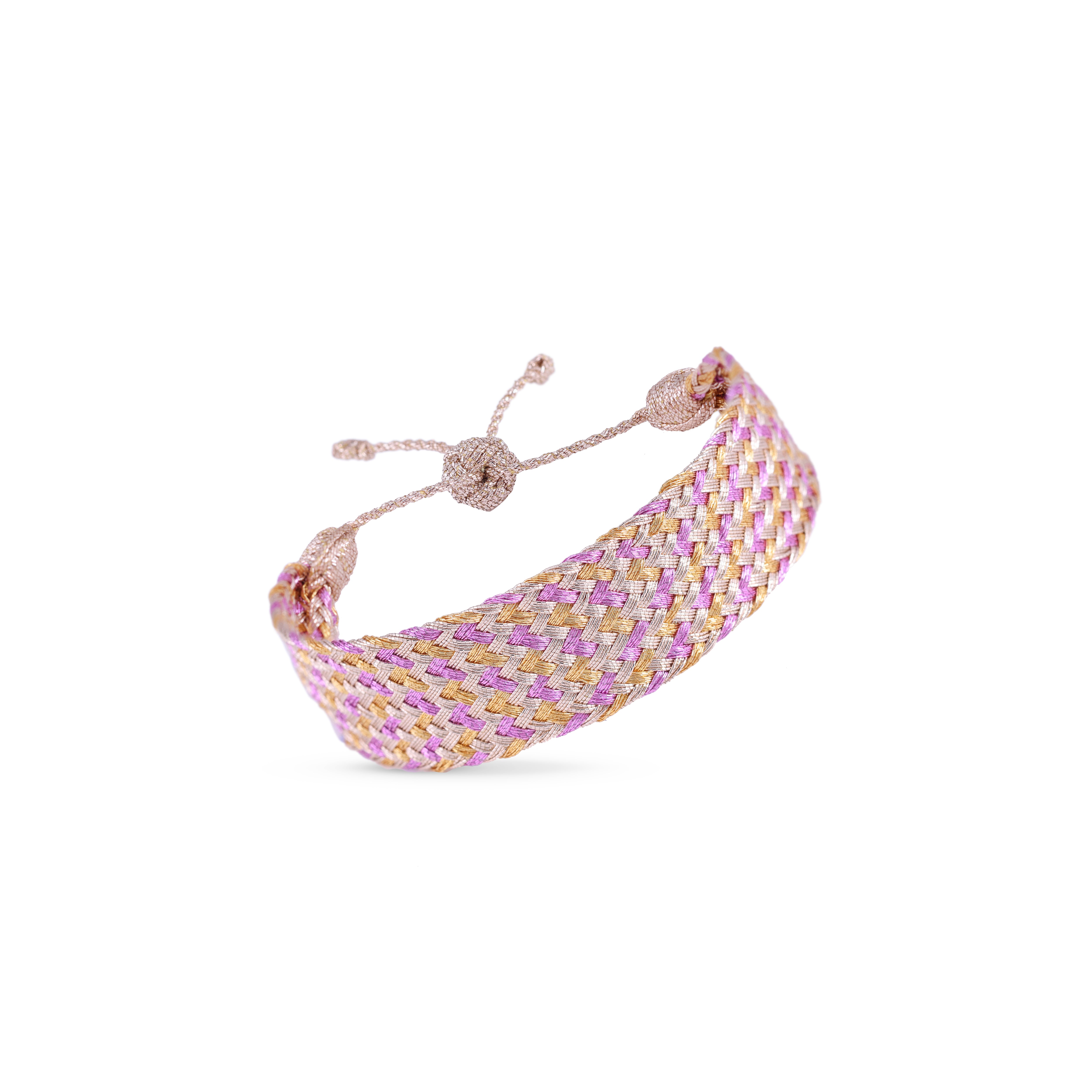 Maxi Ania nº2 Bracelet in Rose Gold Amber Hot Pink