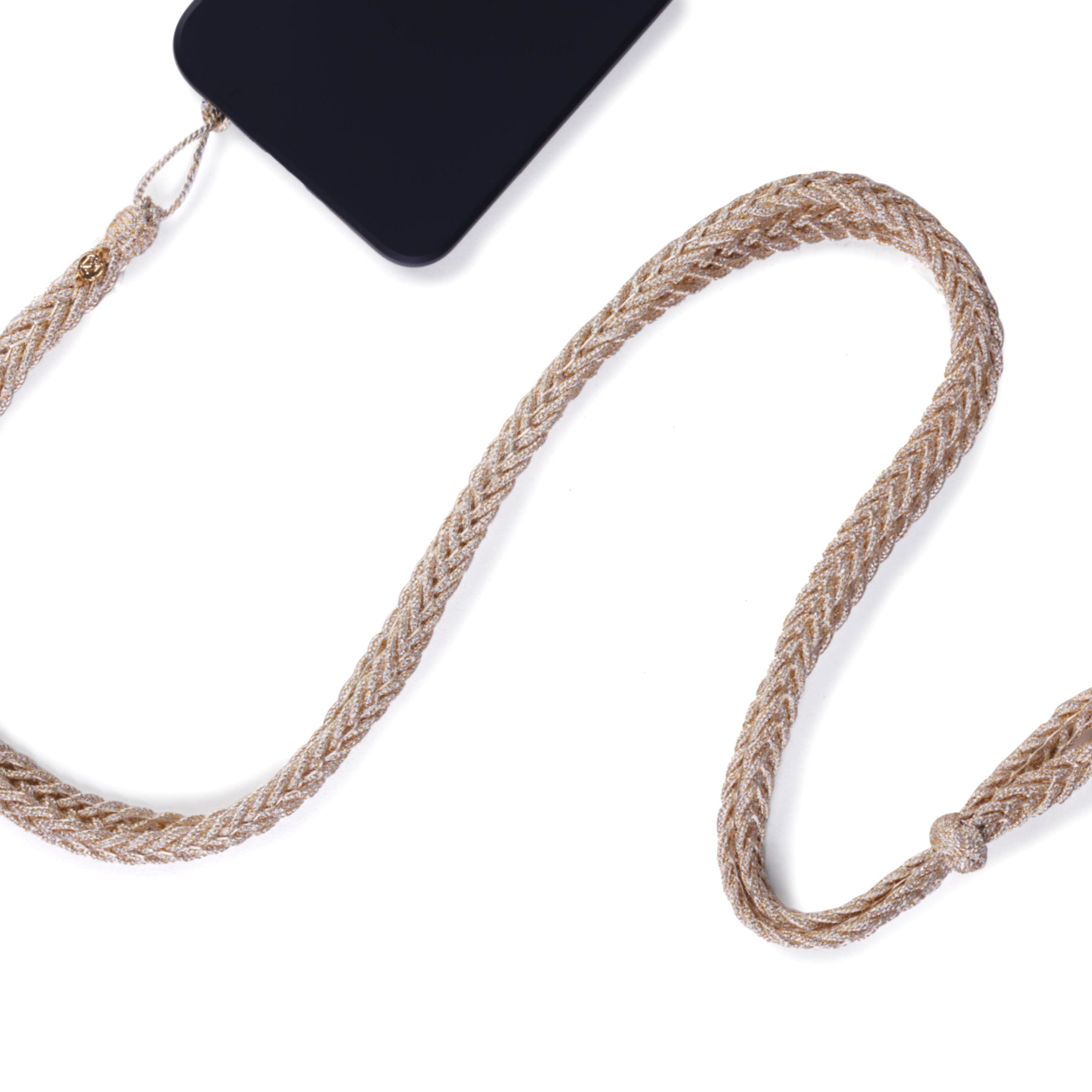 Maxi Braided Phone Strap - Gold & Silver