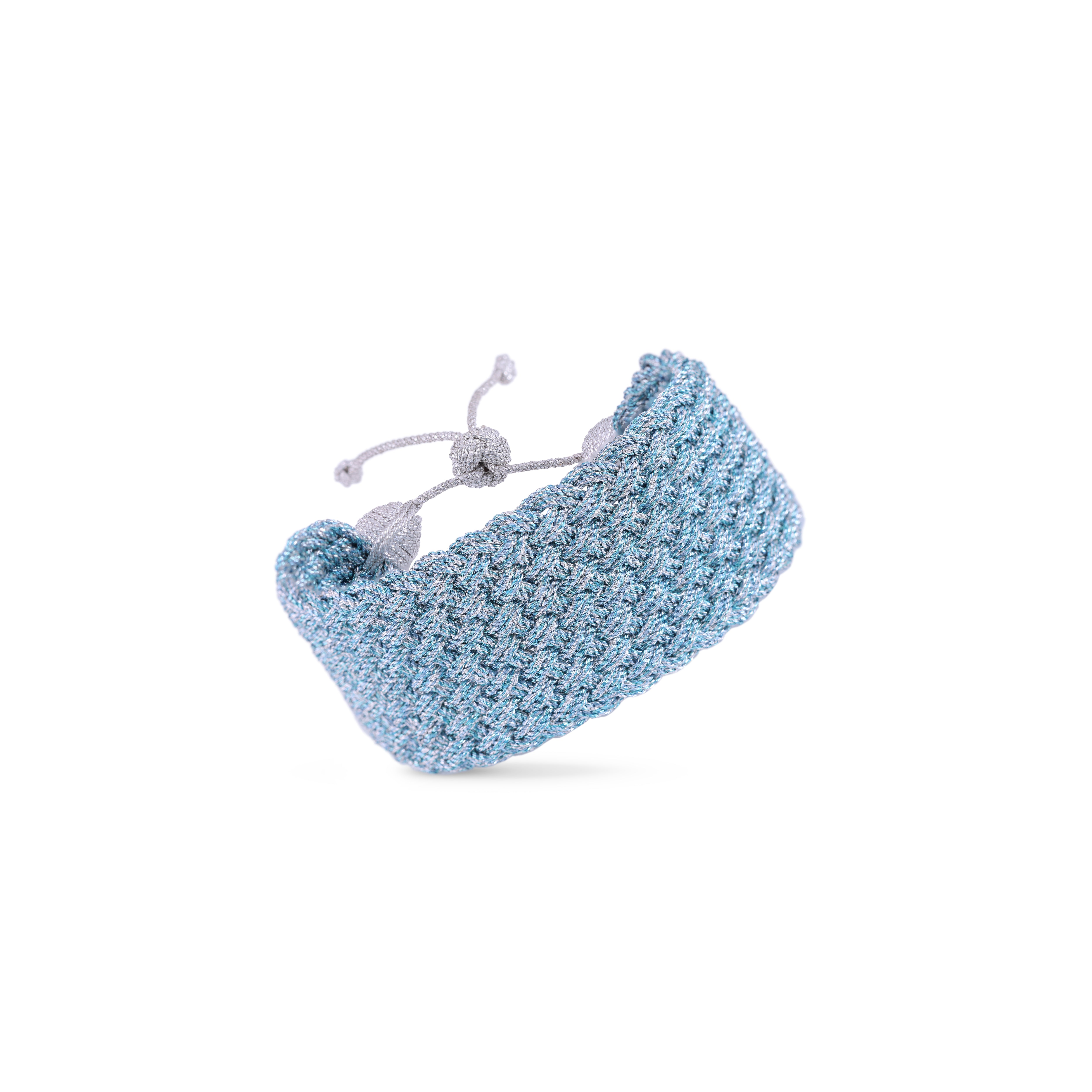 Maxi Diyah nº1 Bracelet in Silver Cyan Blue