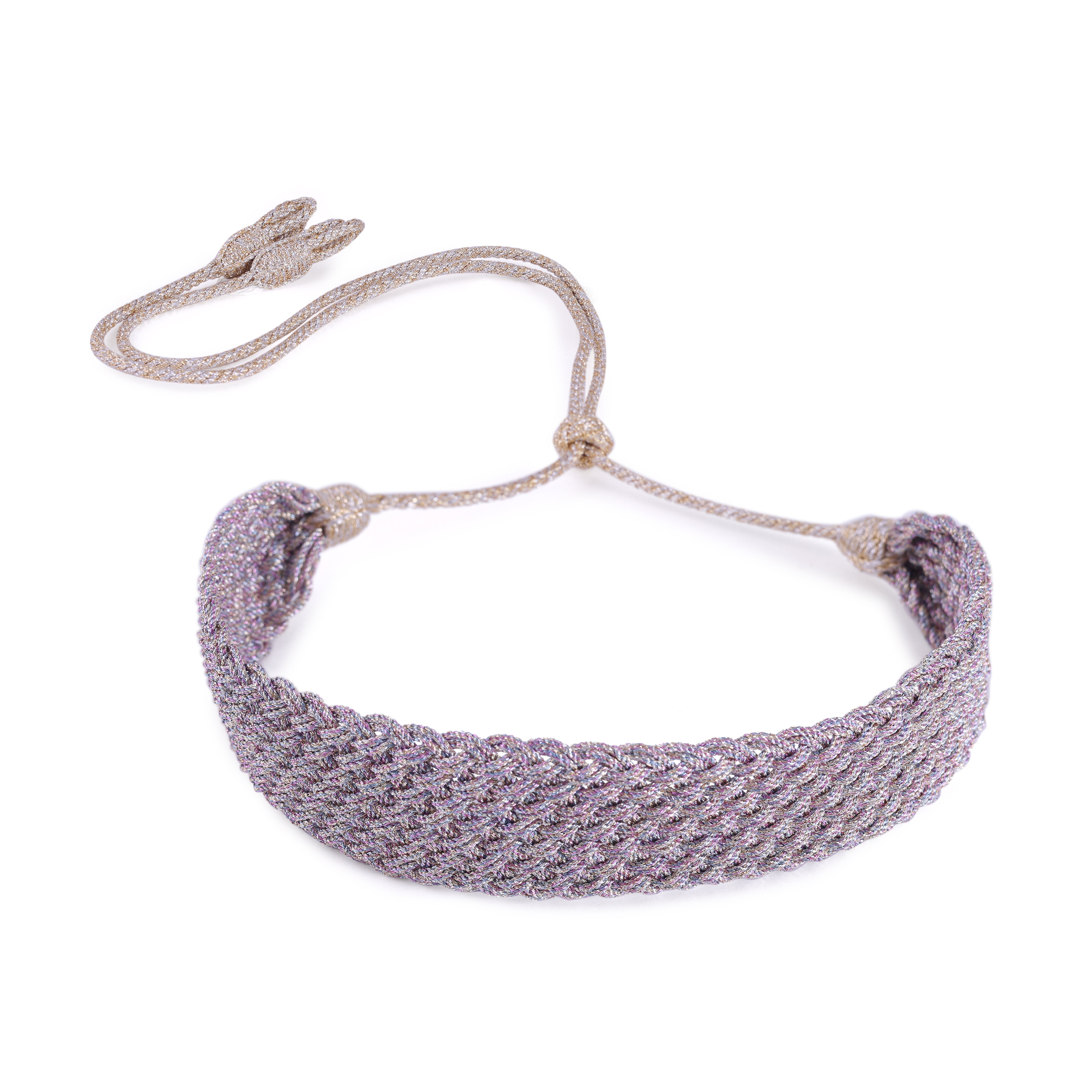 Maxi Diyah nº1 Choker in Gold & Silver Pink Powder Blue