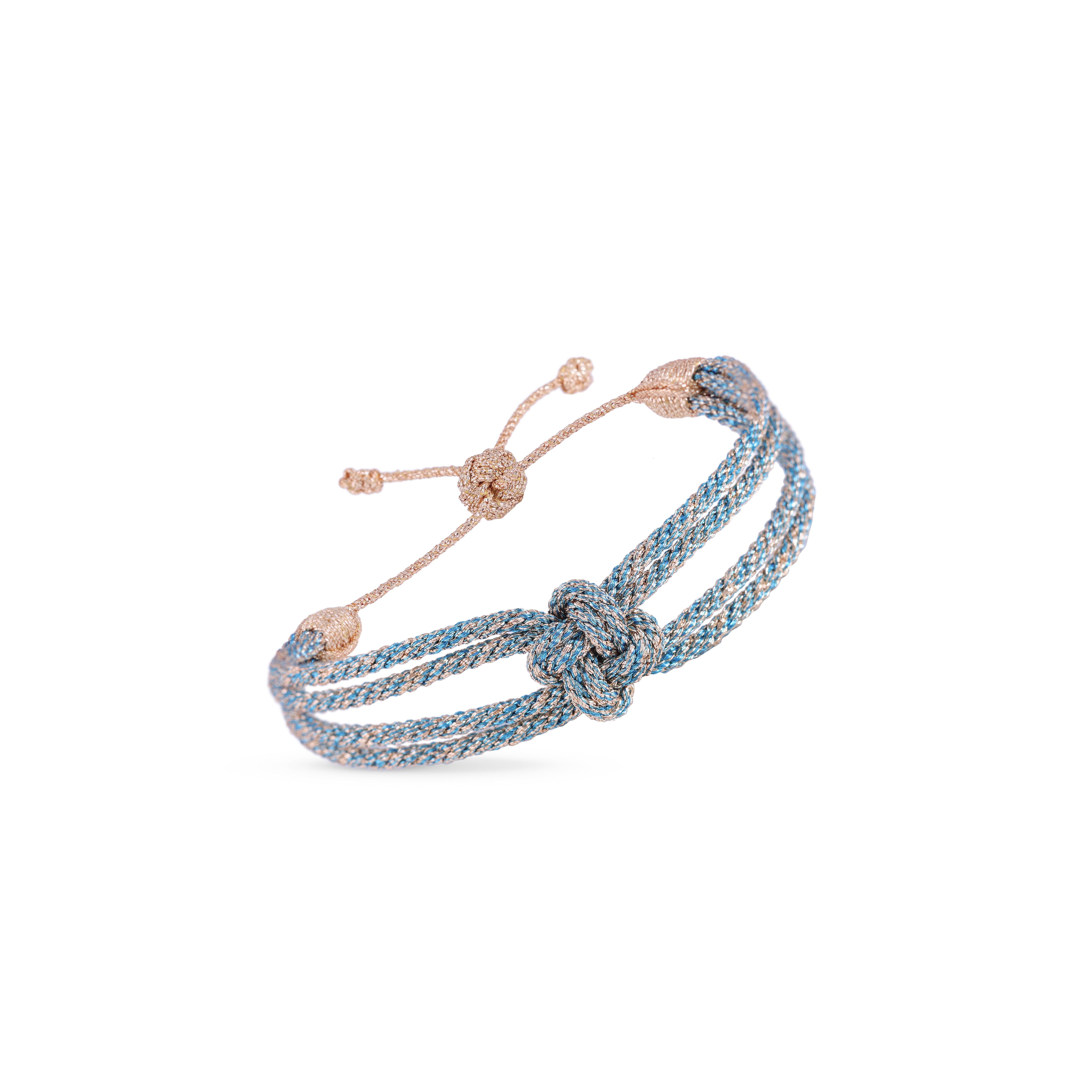 Maxi Iris nº1 Bracelet in Peach Ocean Blue