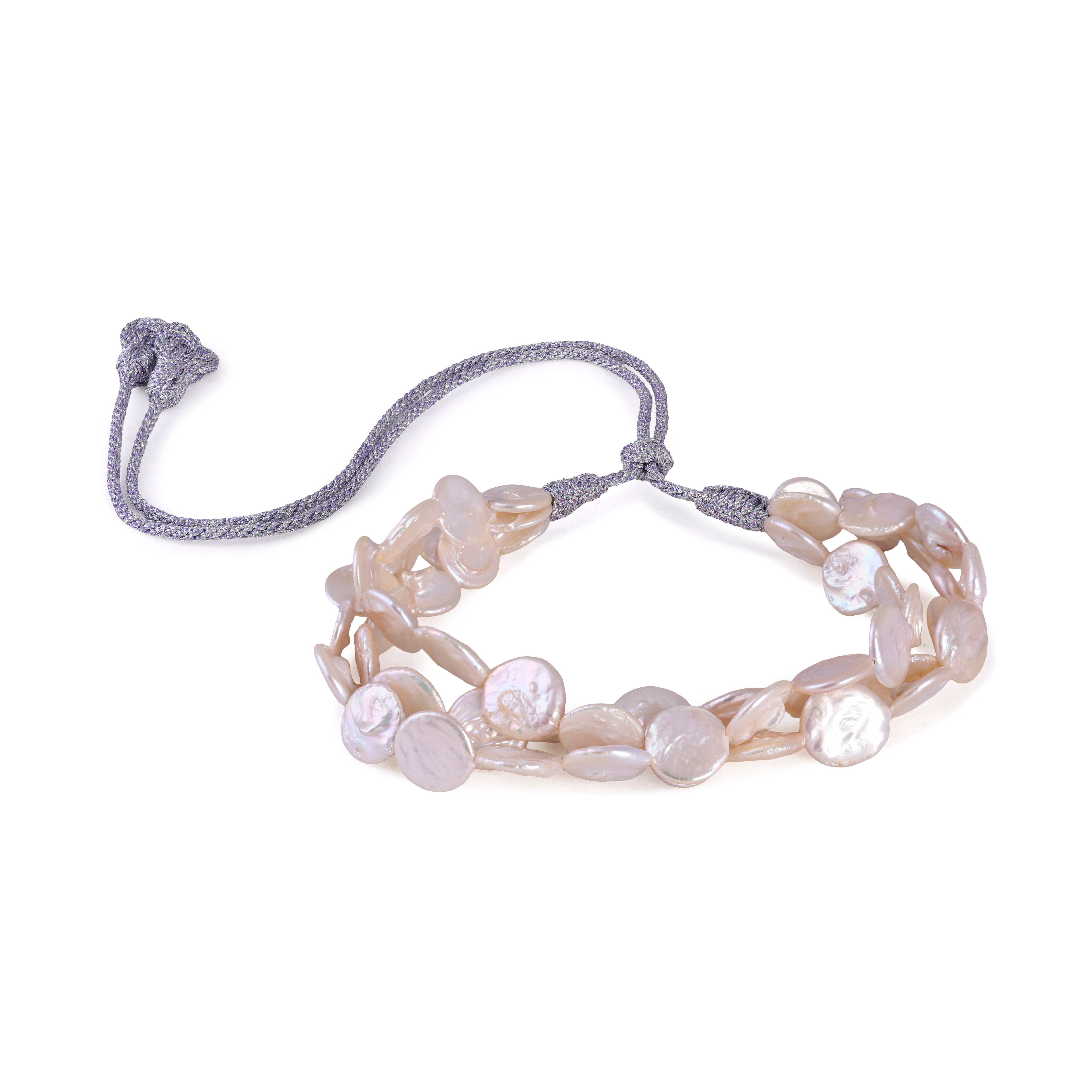 Maxi Sirena Necklace in Silver Baby Lavender