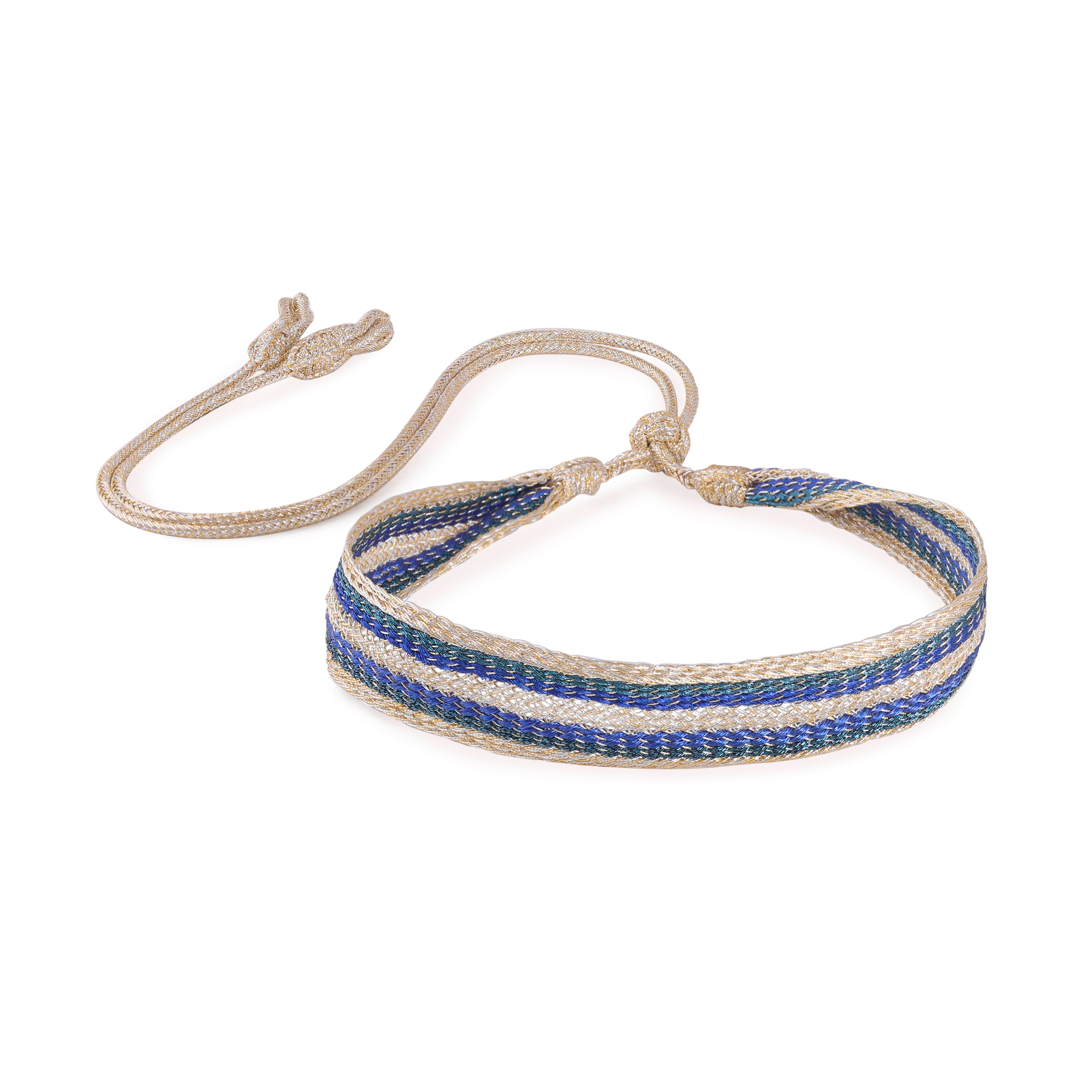 Maxi Yula nº3 Choker in Gold & Silver Indigo