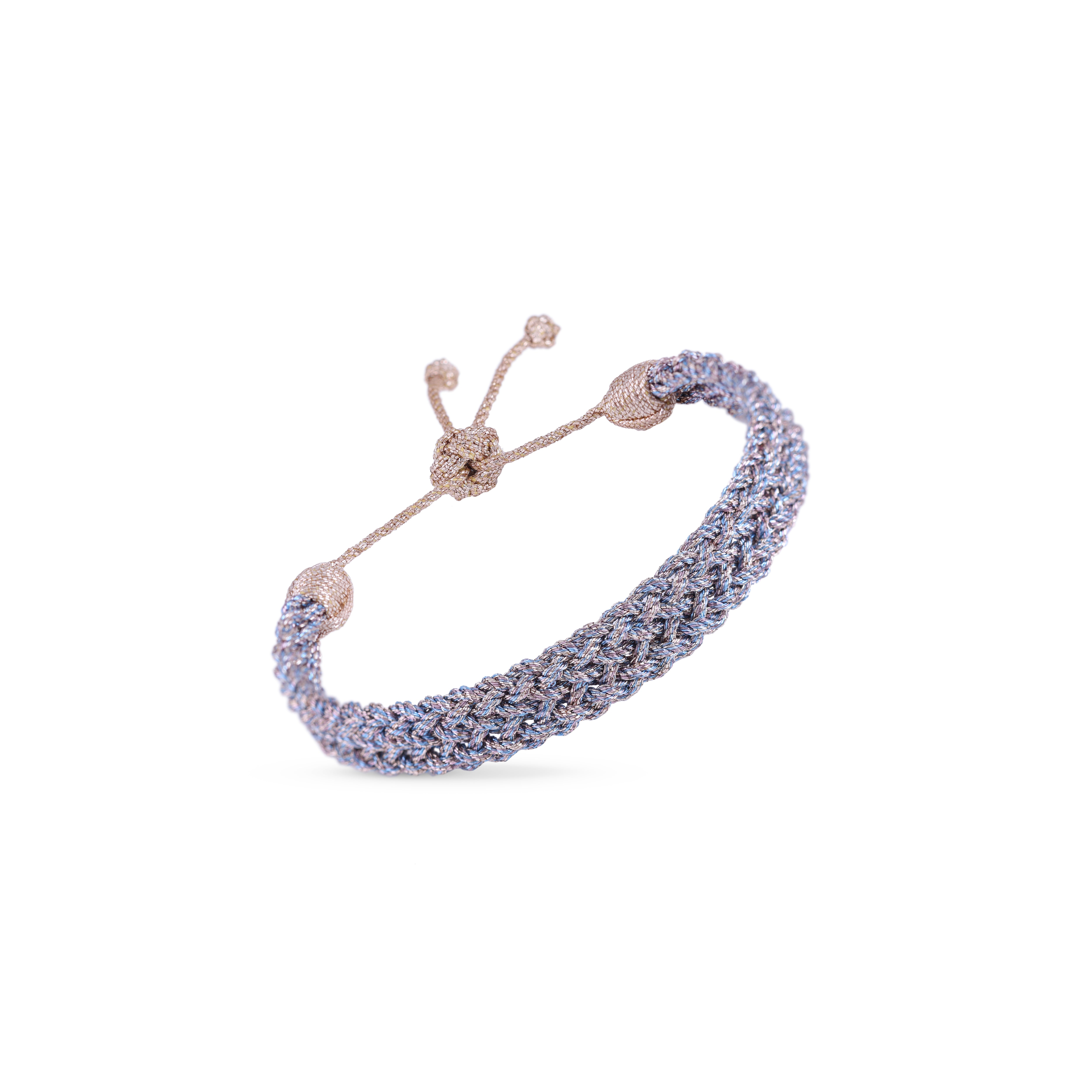 Mesh nº1 Bracelet in Rose Gold Parma Blue