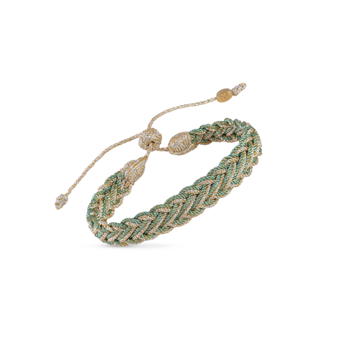 Mini Azal nº2 Bracelet in Gold & Silver Ginger Jade