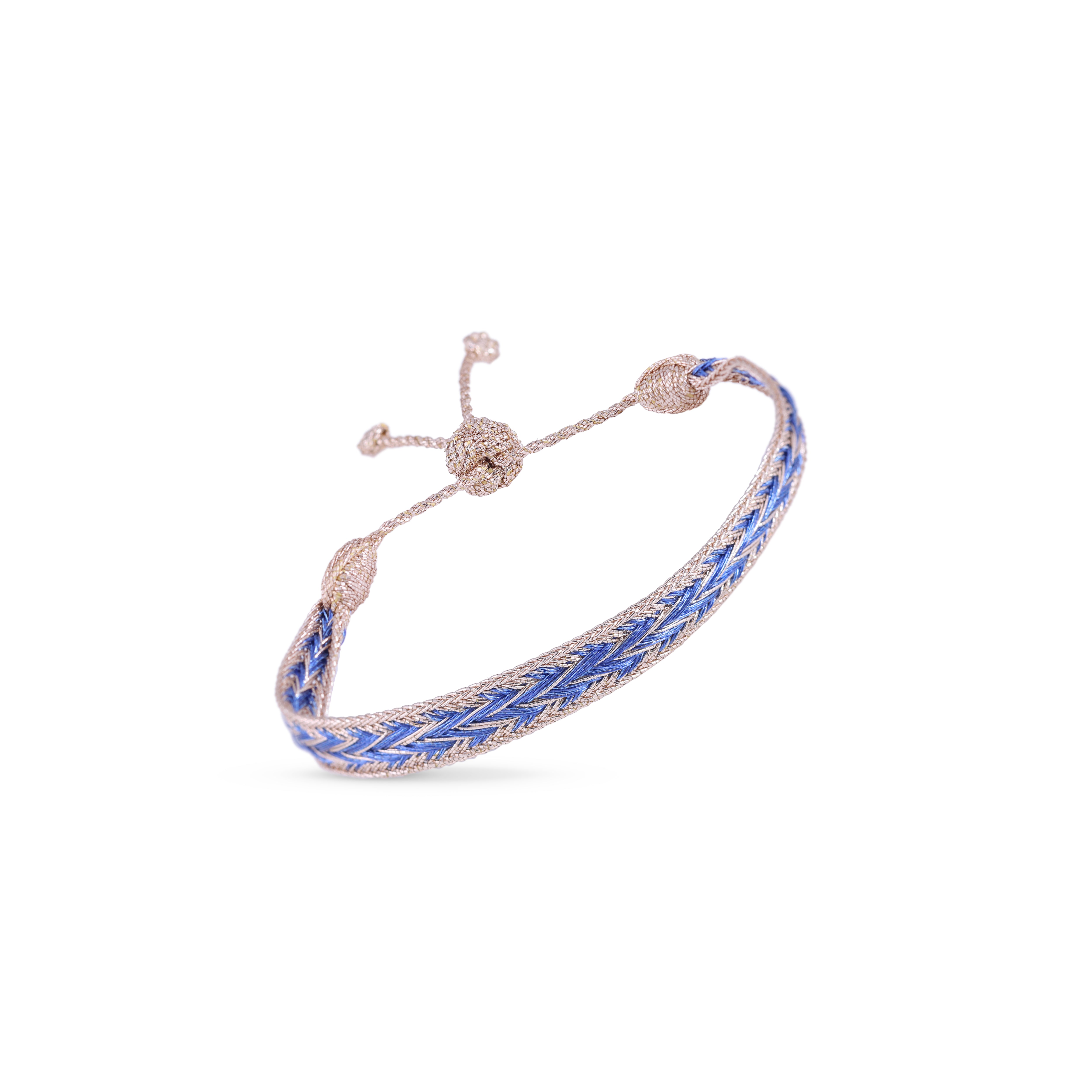 Mini arrow nº1 Bracelet in Rose Gold Indigo