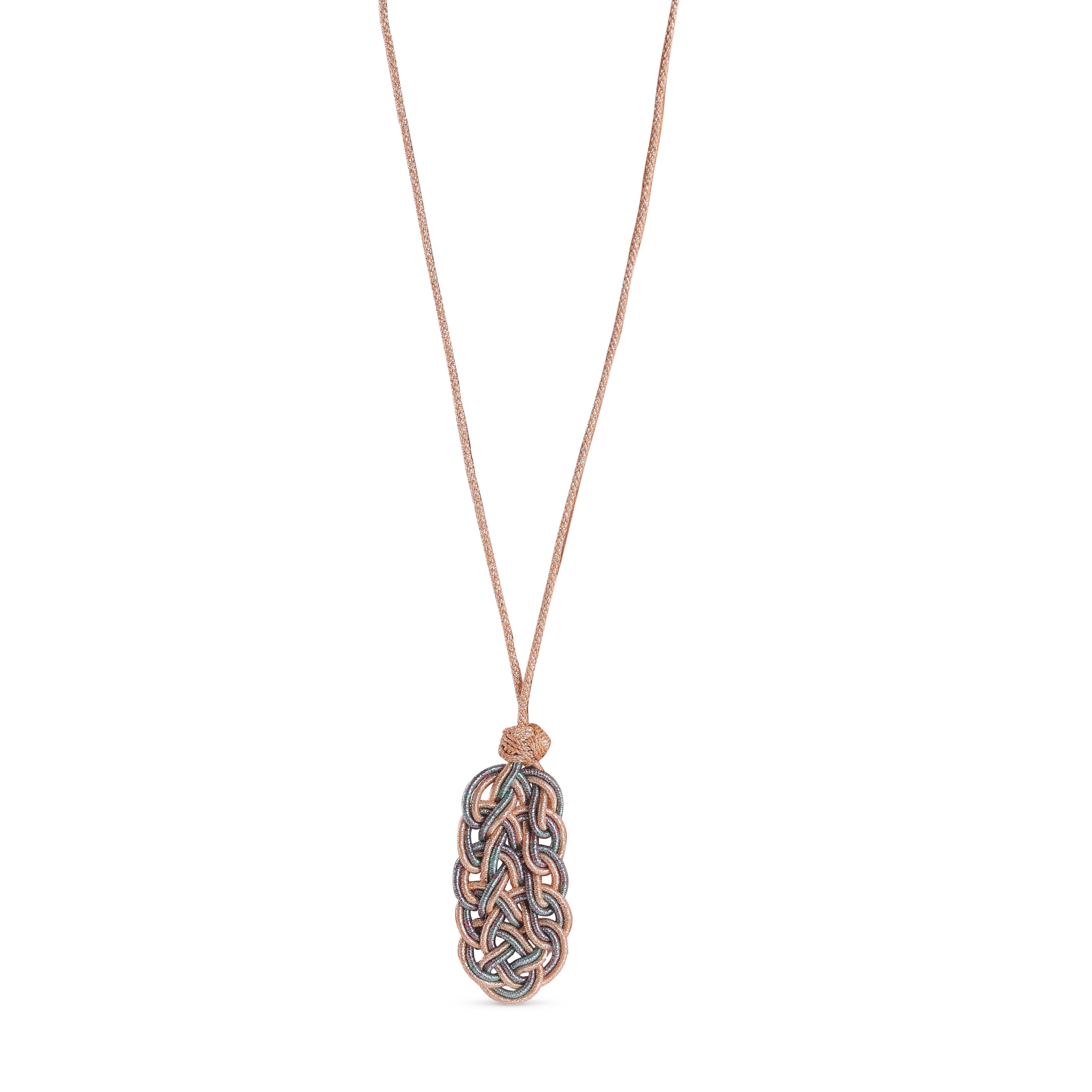 Collier Mosaic n°2 en Peach Mauve Jade