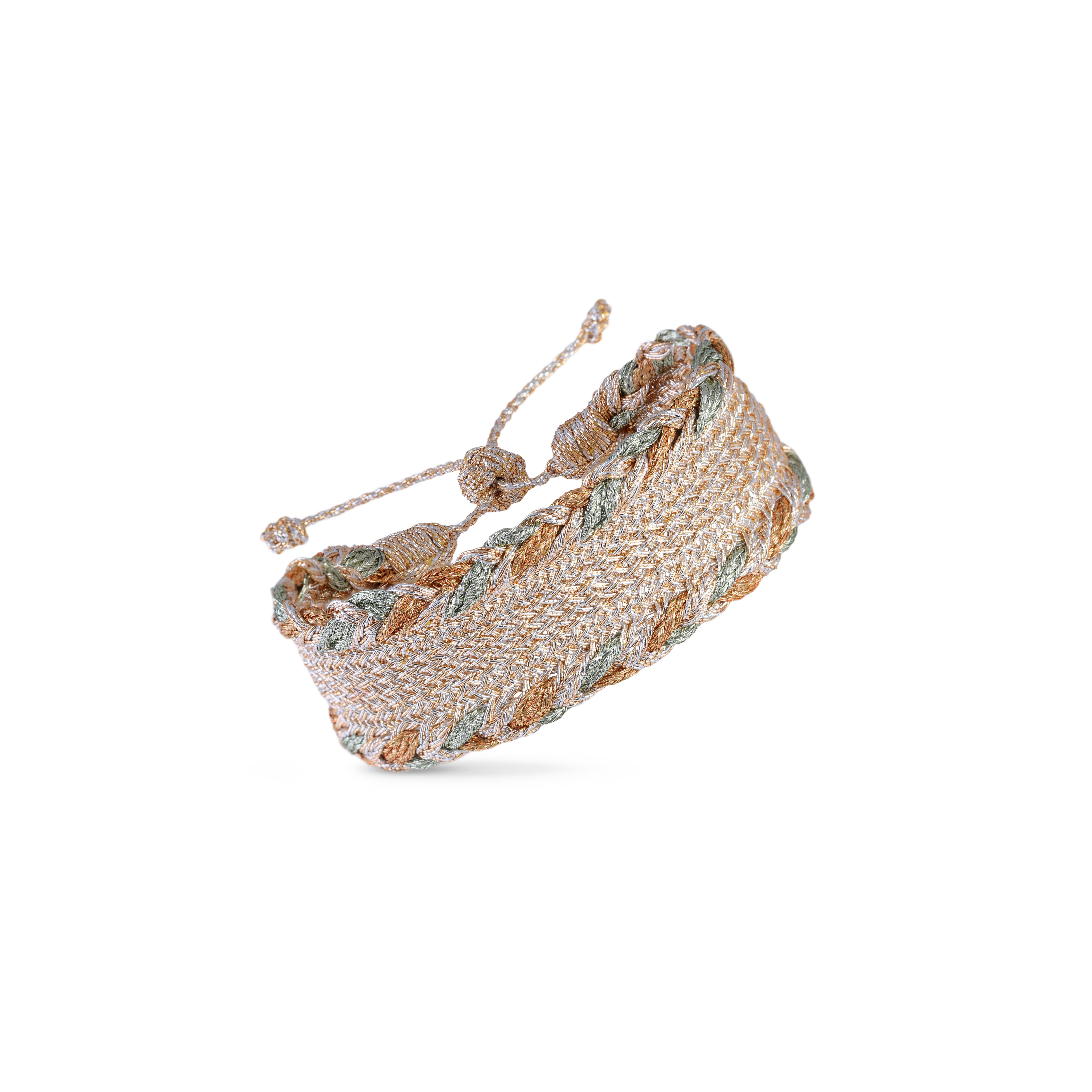 Nalea nº2 bracelet in Peach & Silver Almond Desert Sun