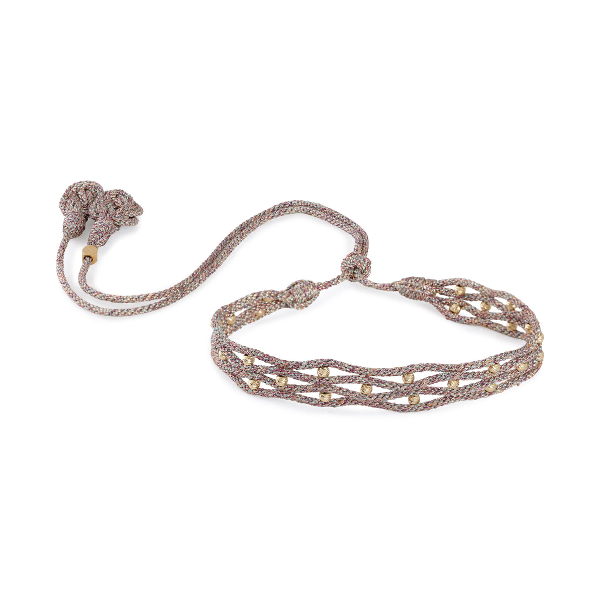 Nera Necklace in Berrywood Sage w/ 18k Gold