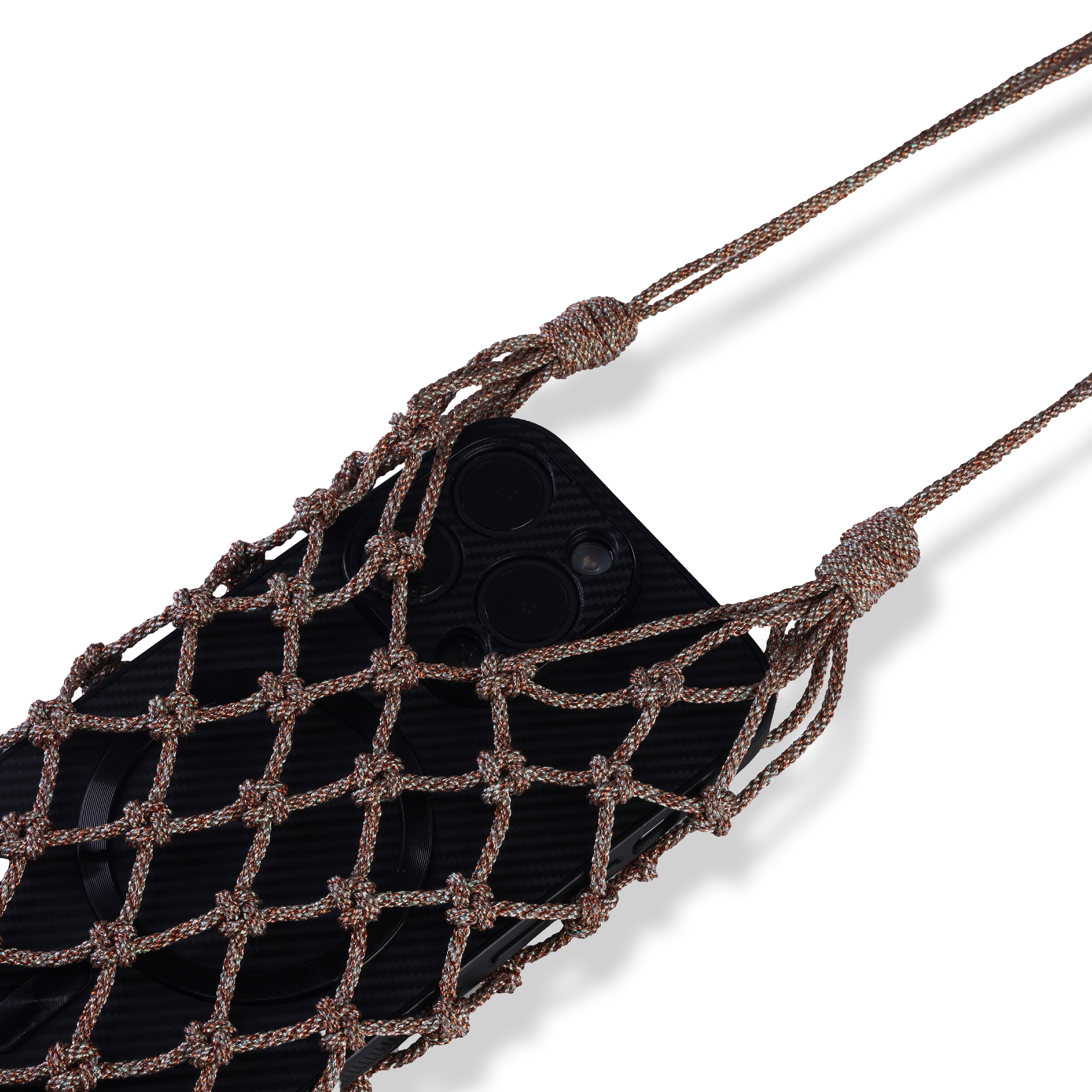 Netty Phone Bag nº1 in Rose Gold Seafoam Toffee