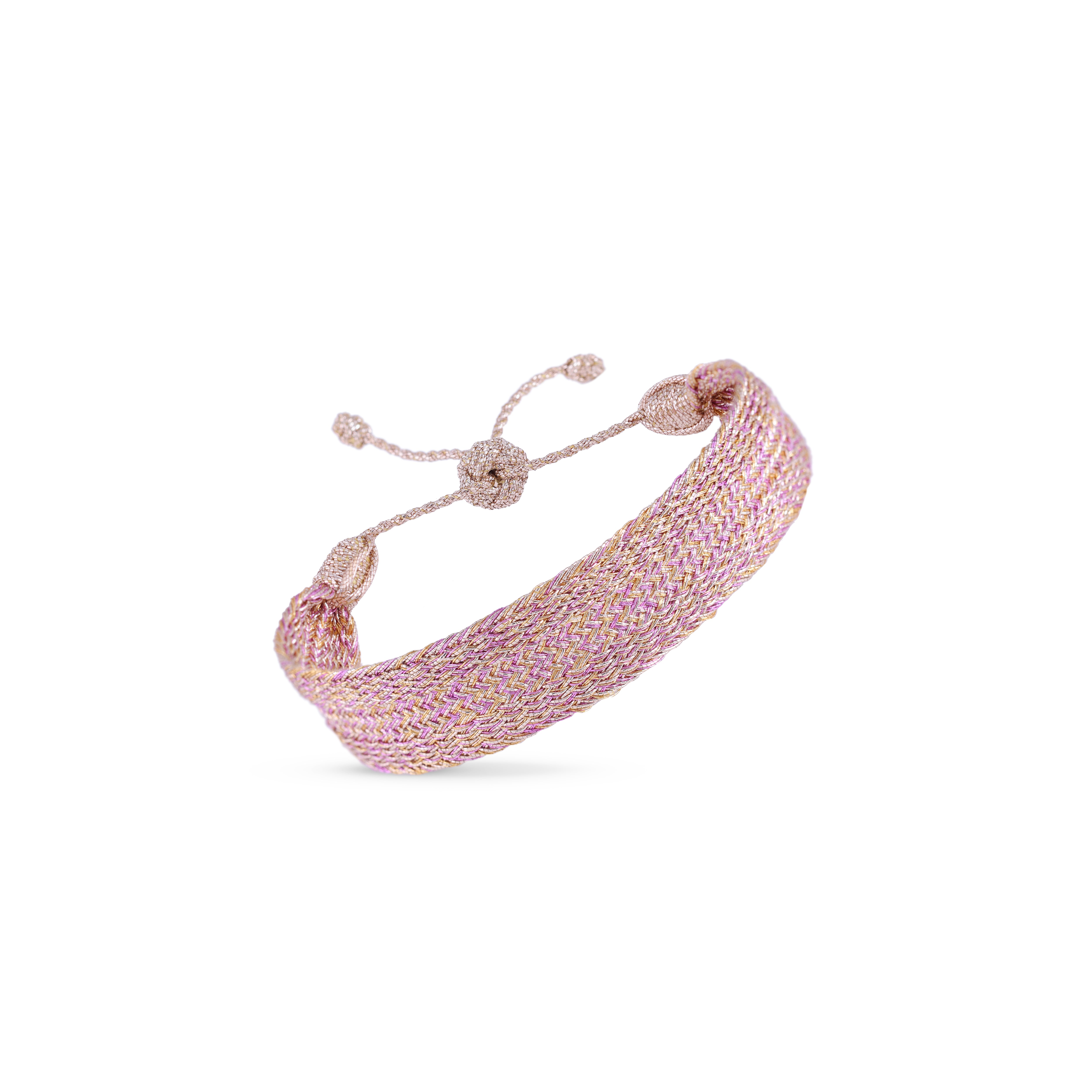 Rolo nº1 Bracelet in Rose Gold Amber Hot Pink
