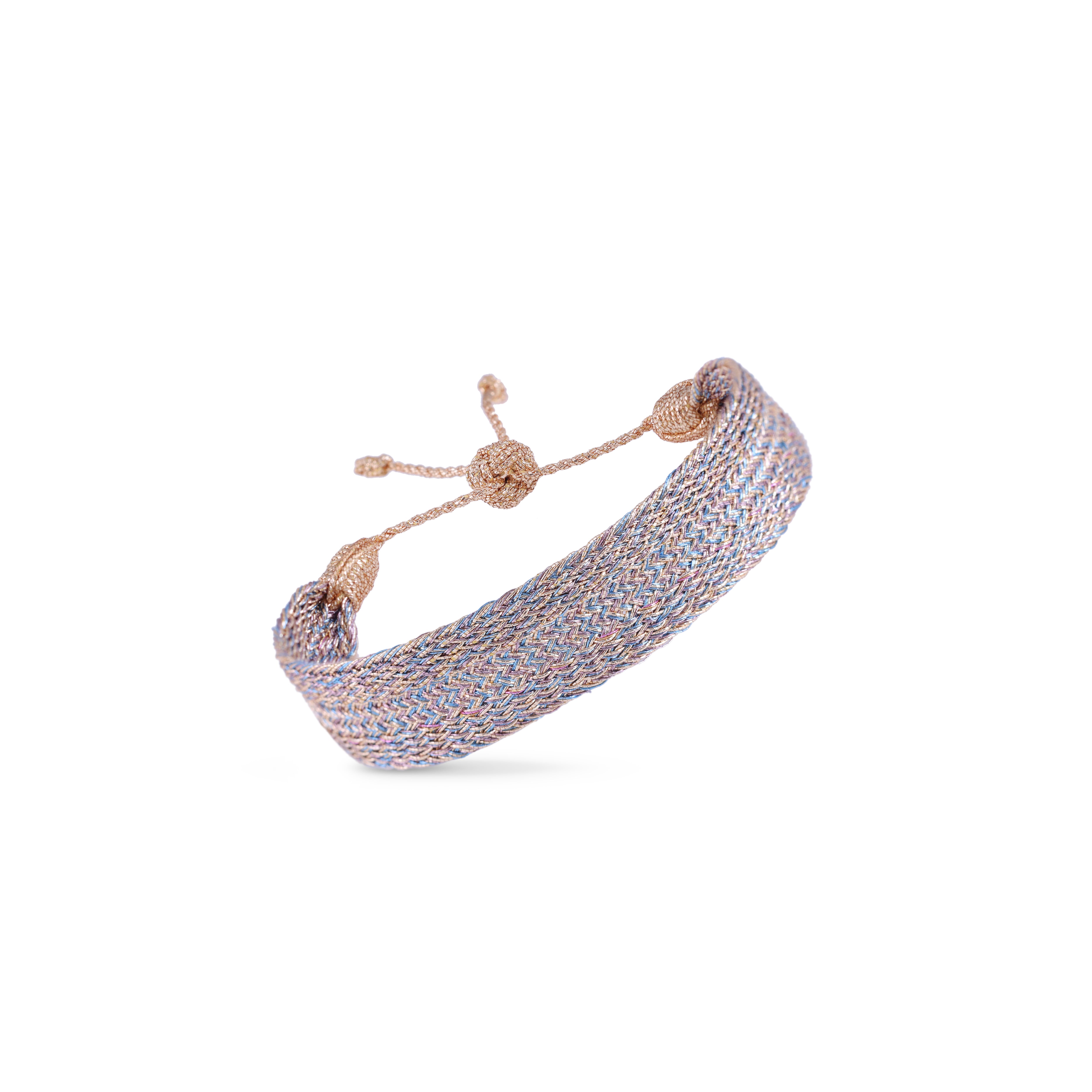 Rolo nº1 Bracelet in Peach Blue Parma