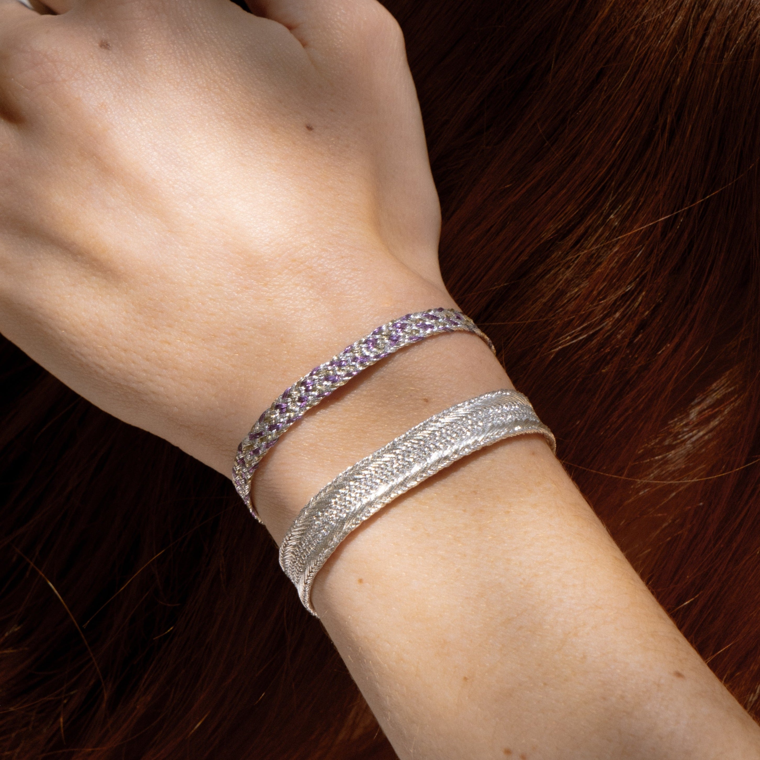 Ania n°2 Bracelet in Silver Ash Lavender