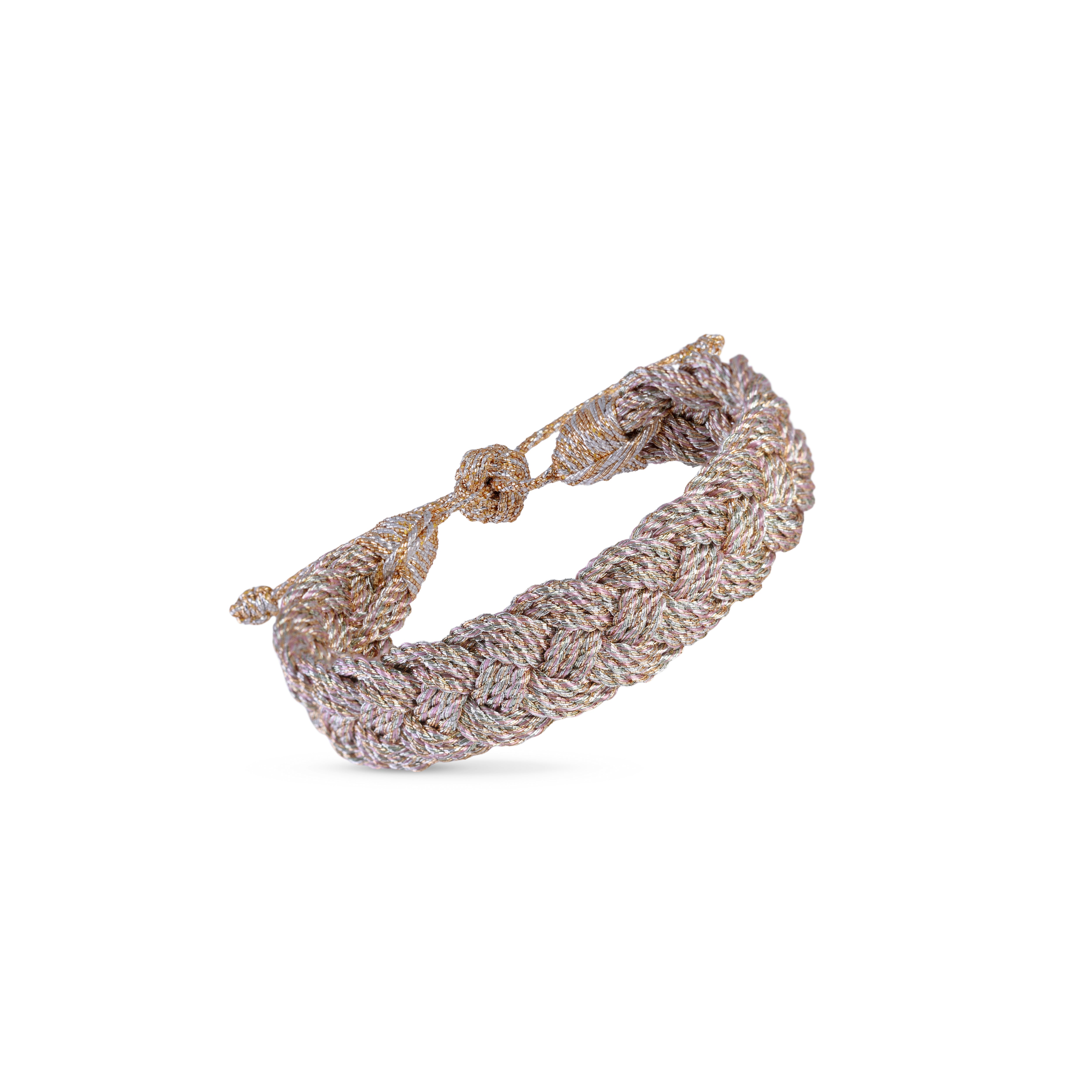 Solaria nº1 bracelet in Peach & Silver Almond Bonbon