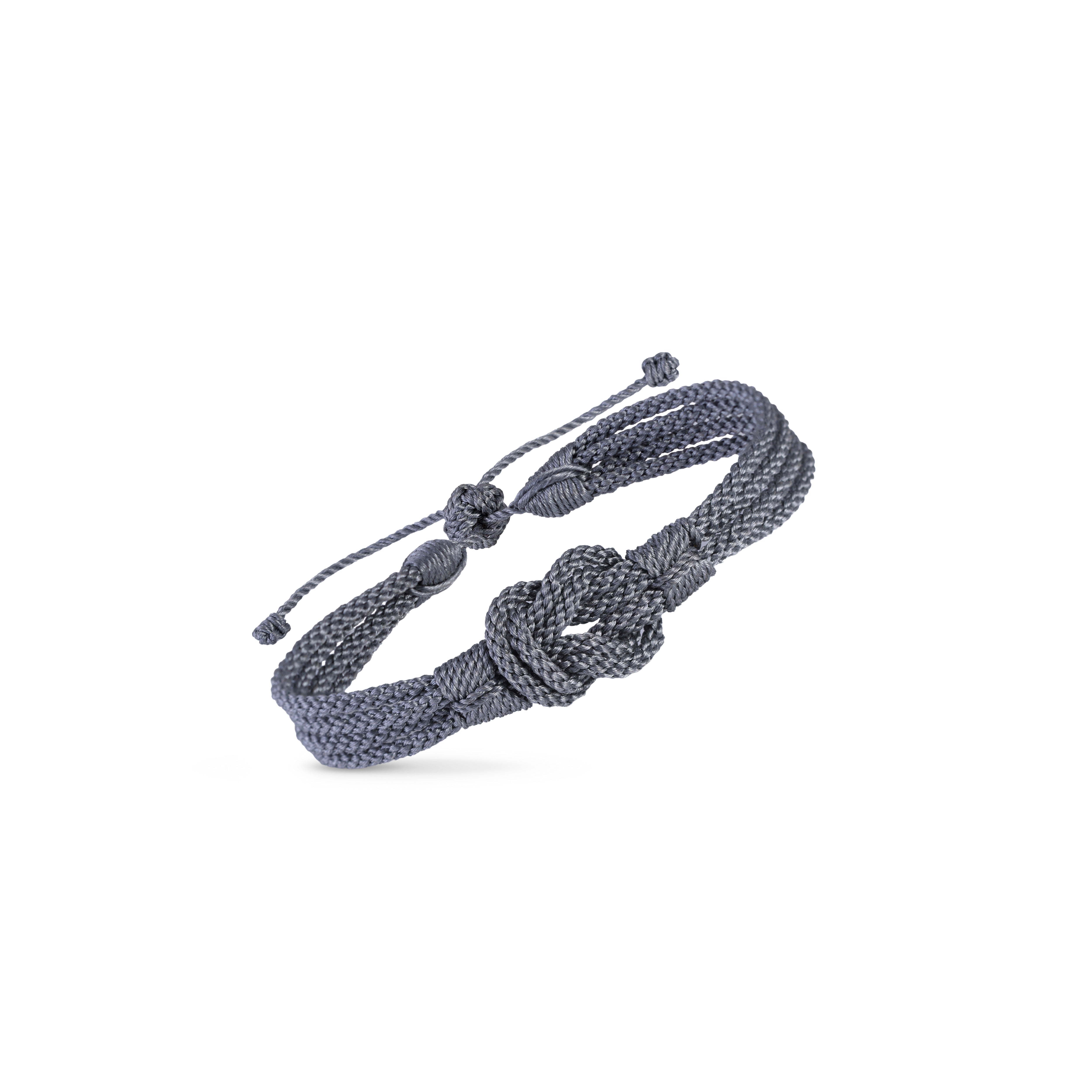 Twist Bracelet in Matte Grey - Men