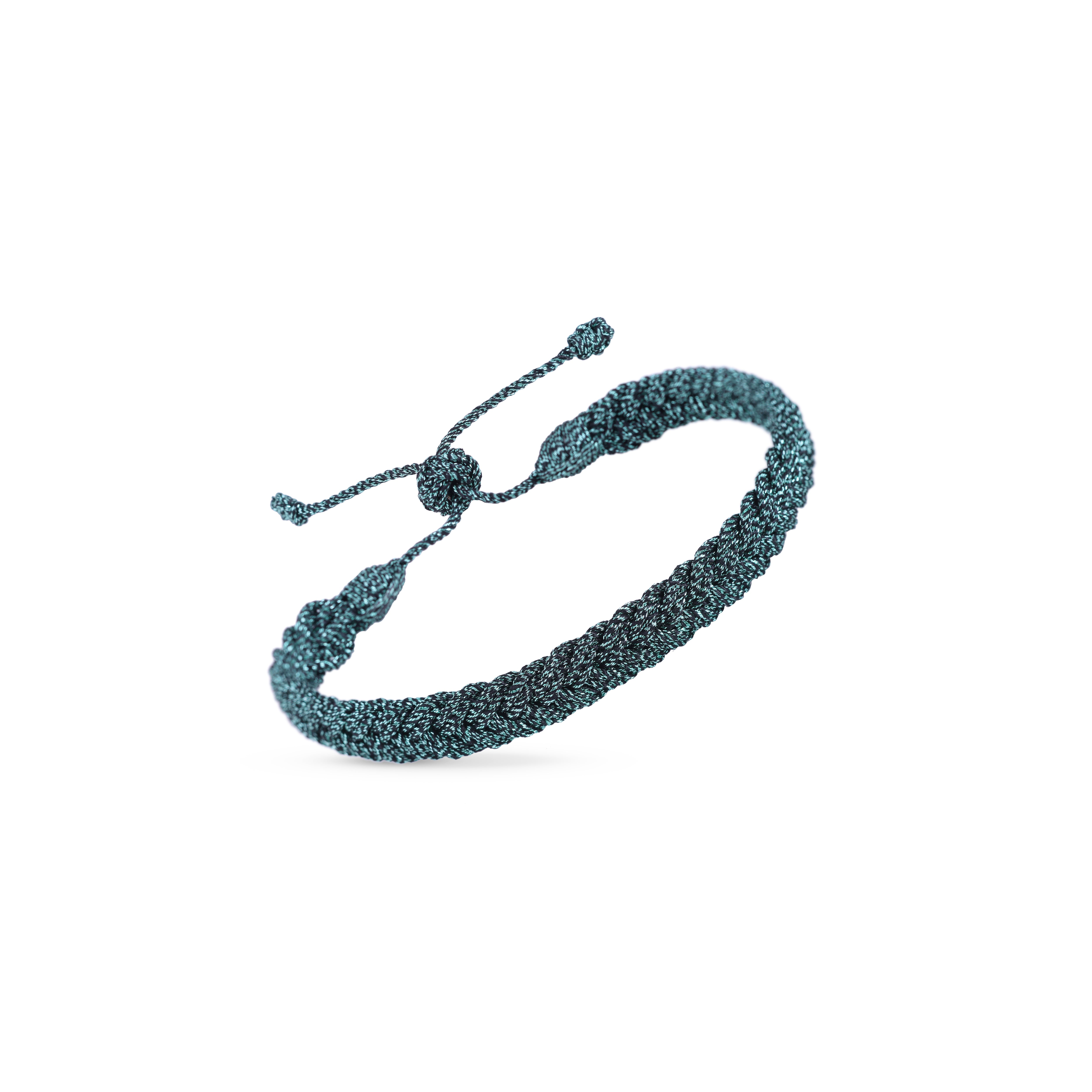 Woven Bracelet in Bright Jade - Men