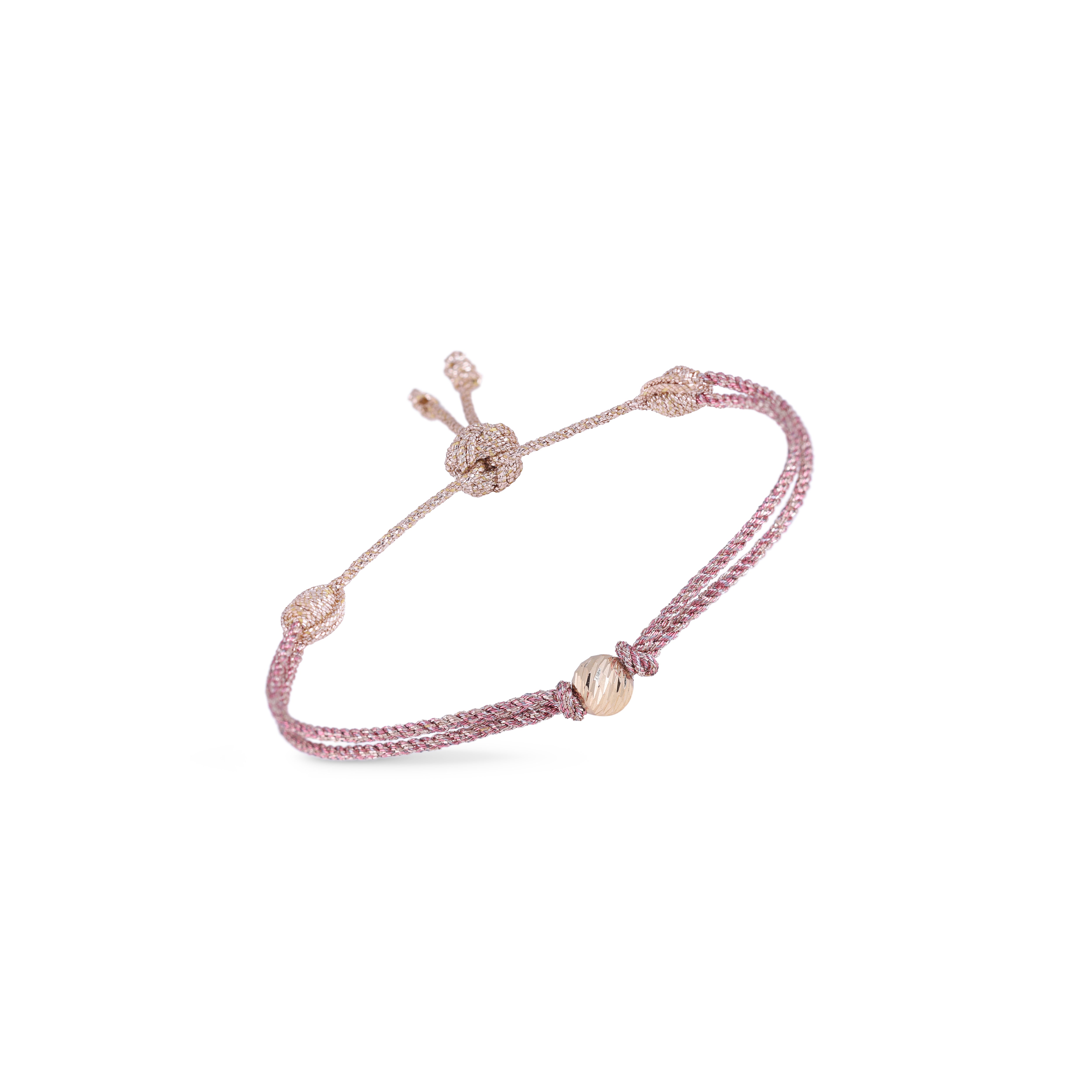 Zina Bracelet in Rose Gold Muted Burgundy w/ 18k gold