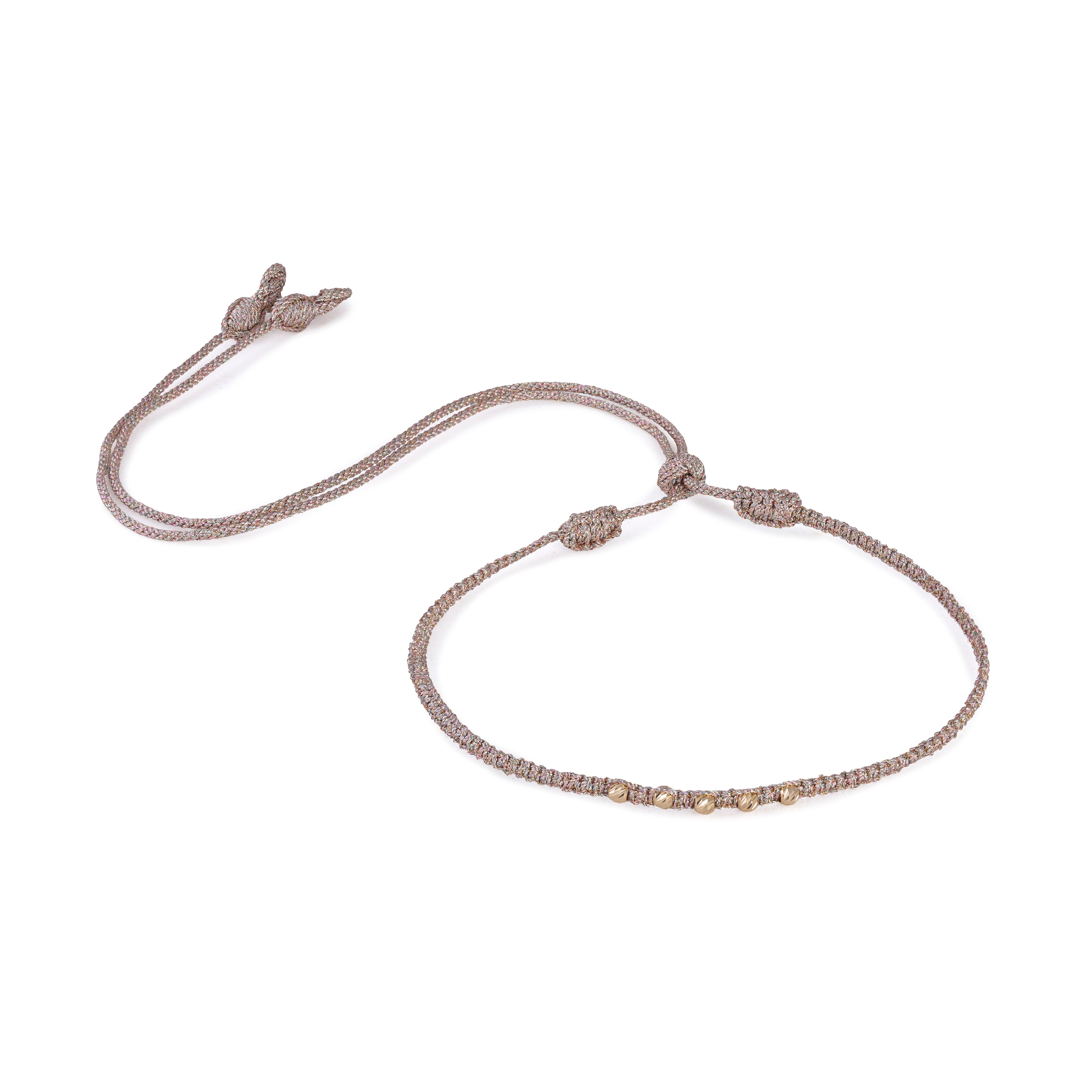 Zina Khams 18K Gold necklace in Peach Almond Bonbon