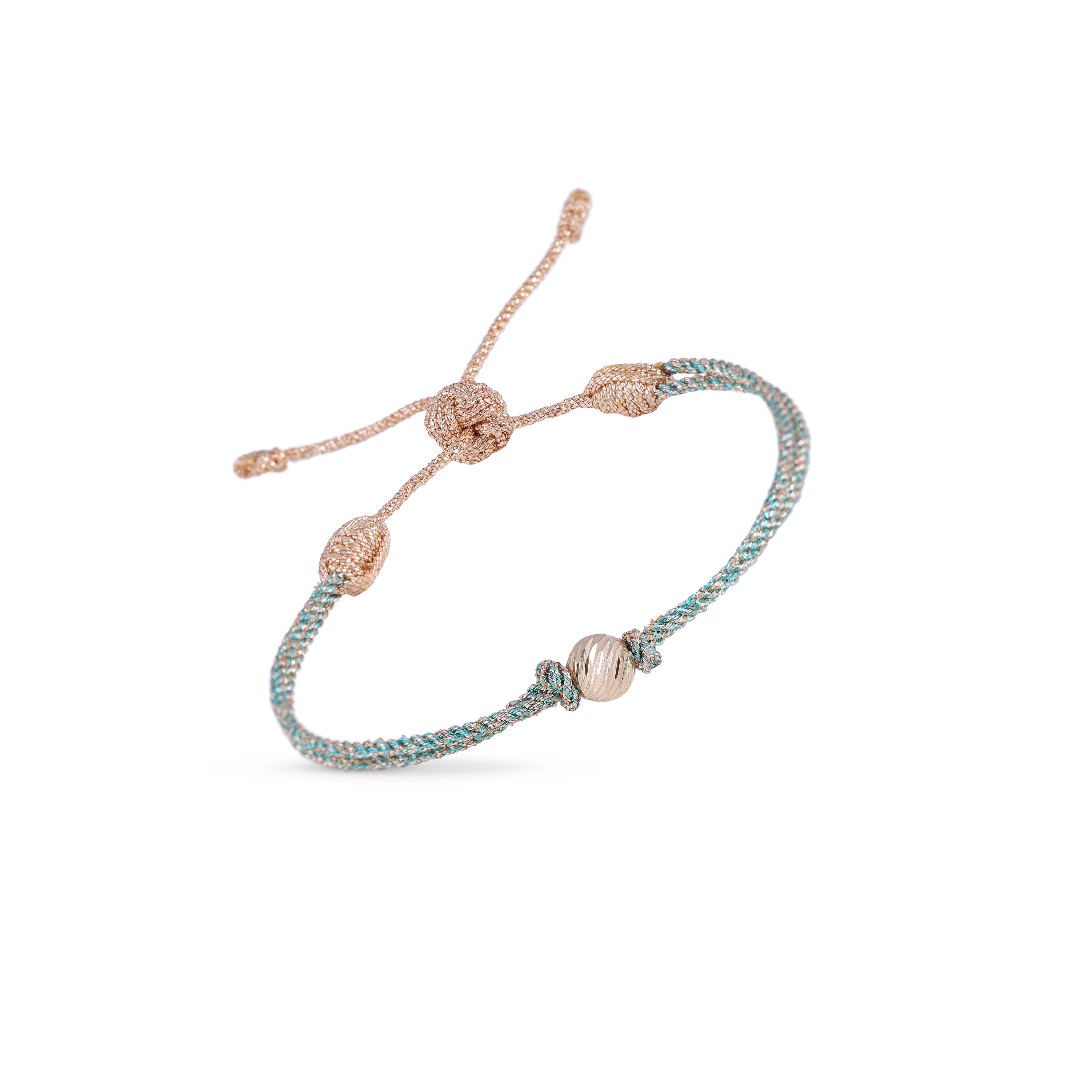 Bracelet Zina en Peach Geranium avec or 18 carats