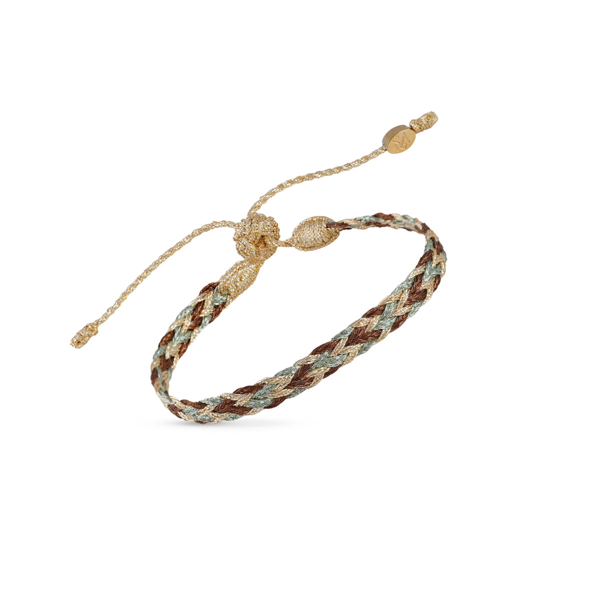 Zyn nº2 Bracelet in Gold Pistachio Chestnut