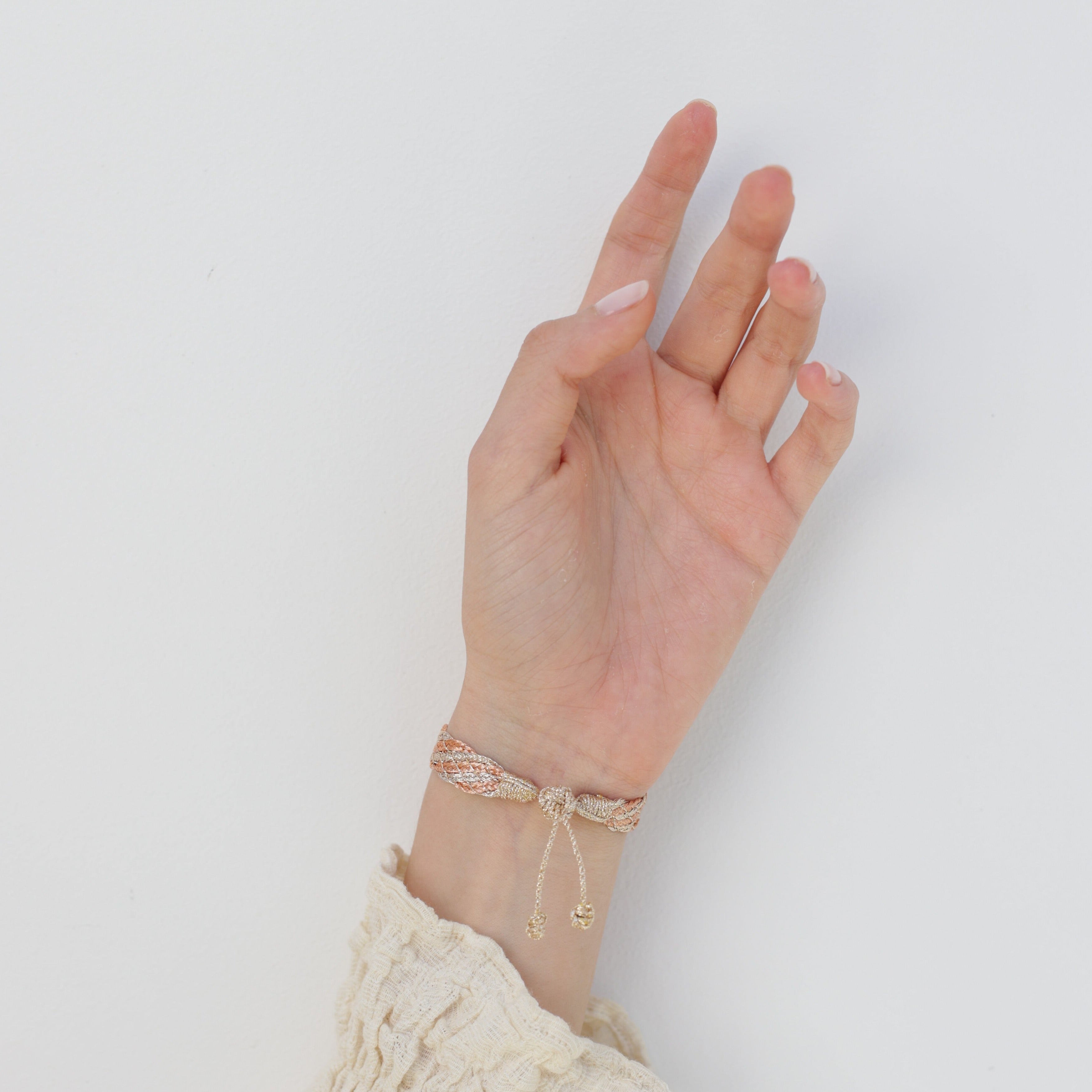 Lines n°2 bracelet in Rose Gold Amber