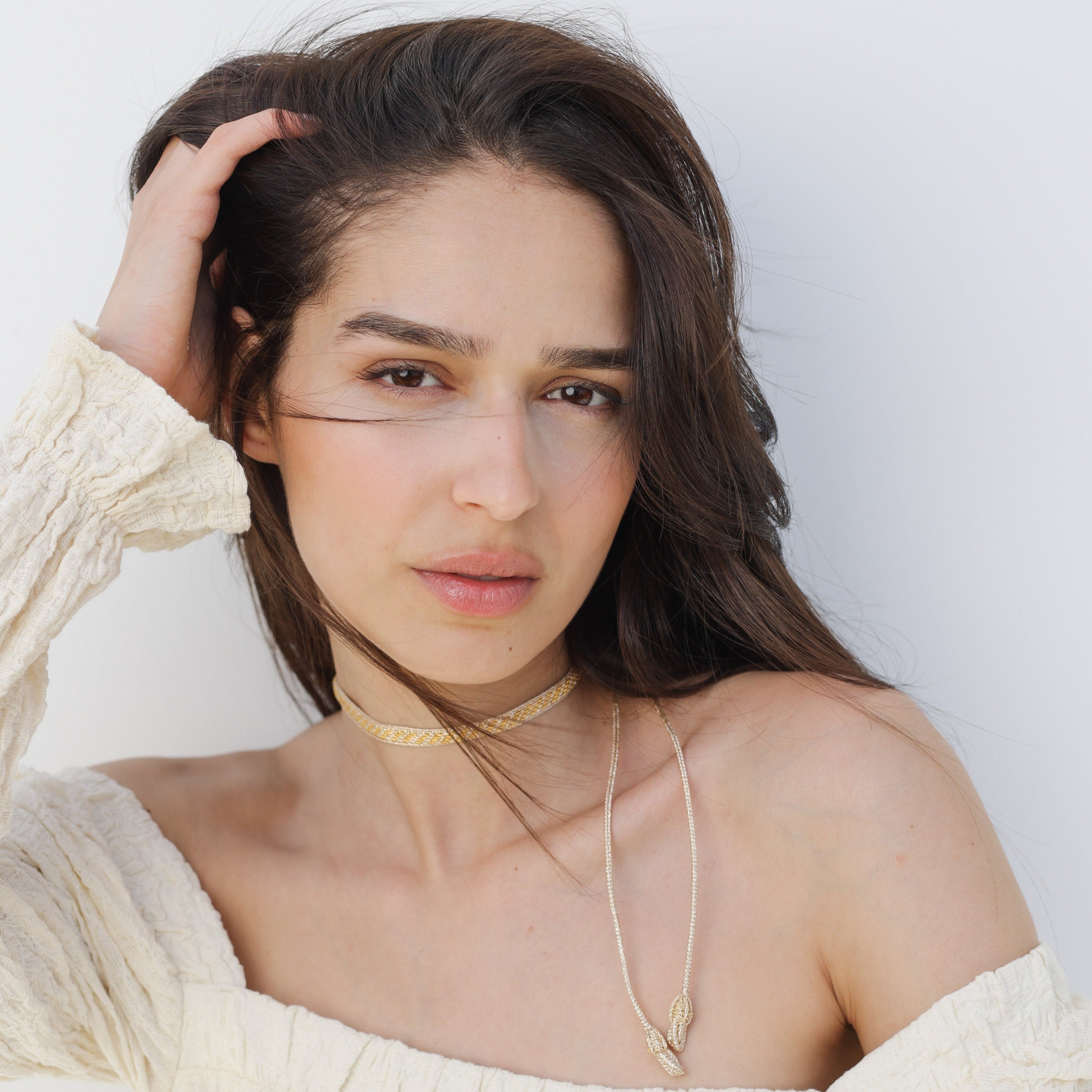 Izy n°2 Choker in Rose Gold Amber