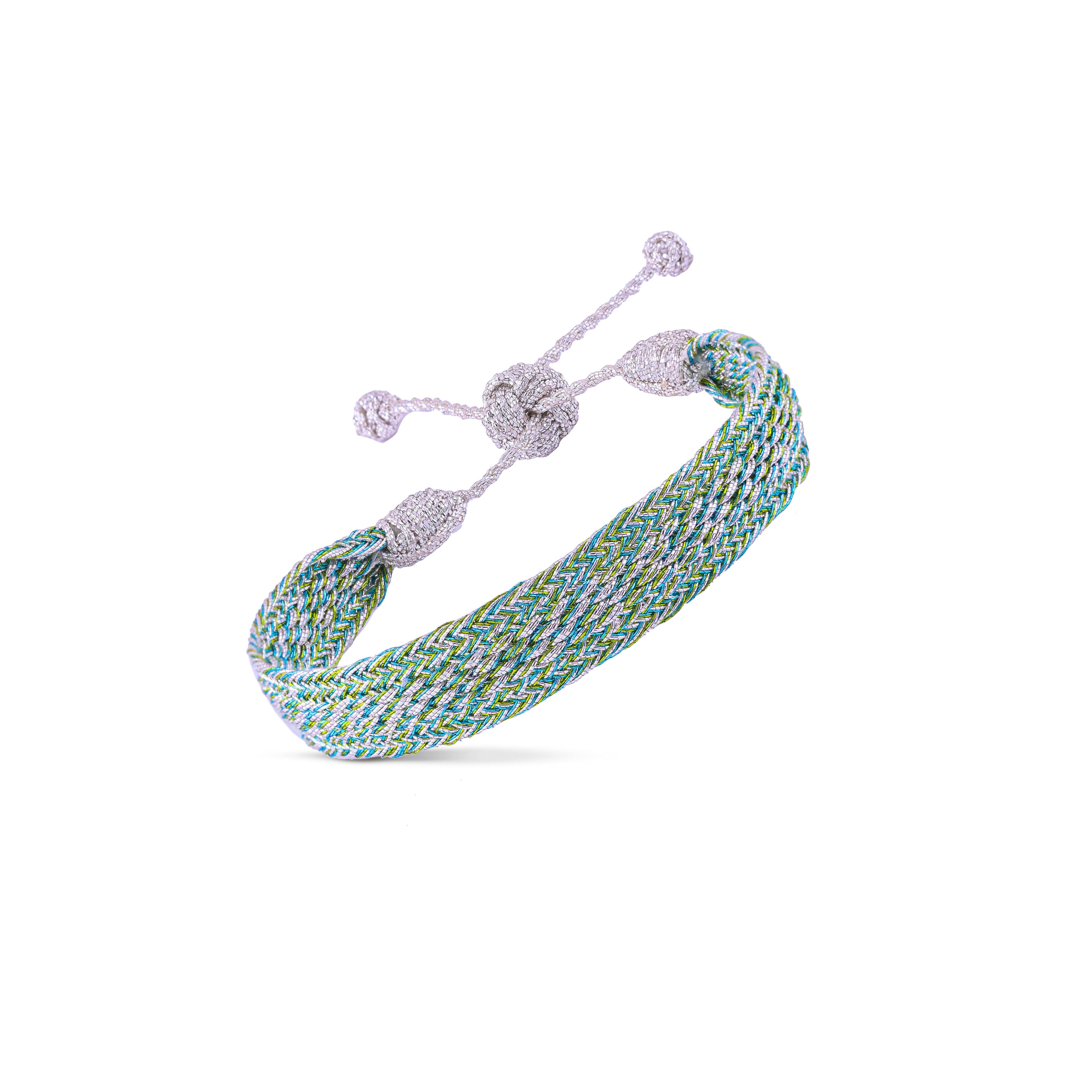 Izy n°1 Bracelet in Silver Green