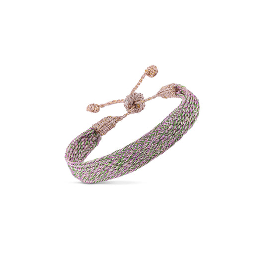 Izy n°1 Bracelet in Rose Gold Lime Pink