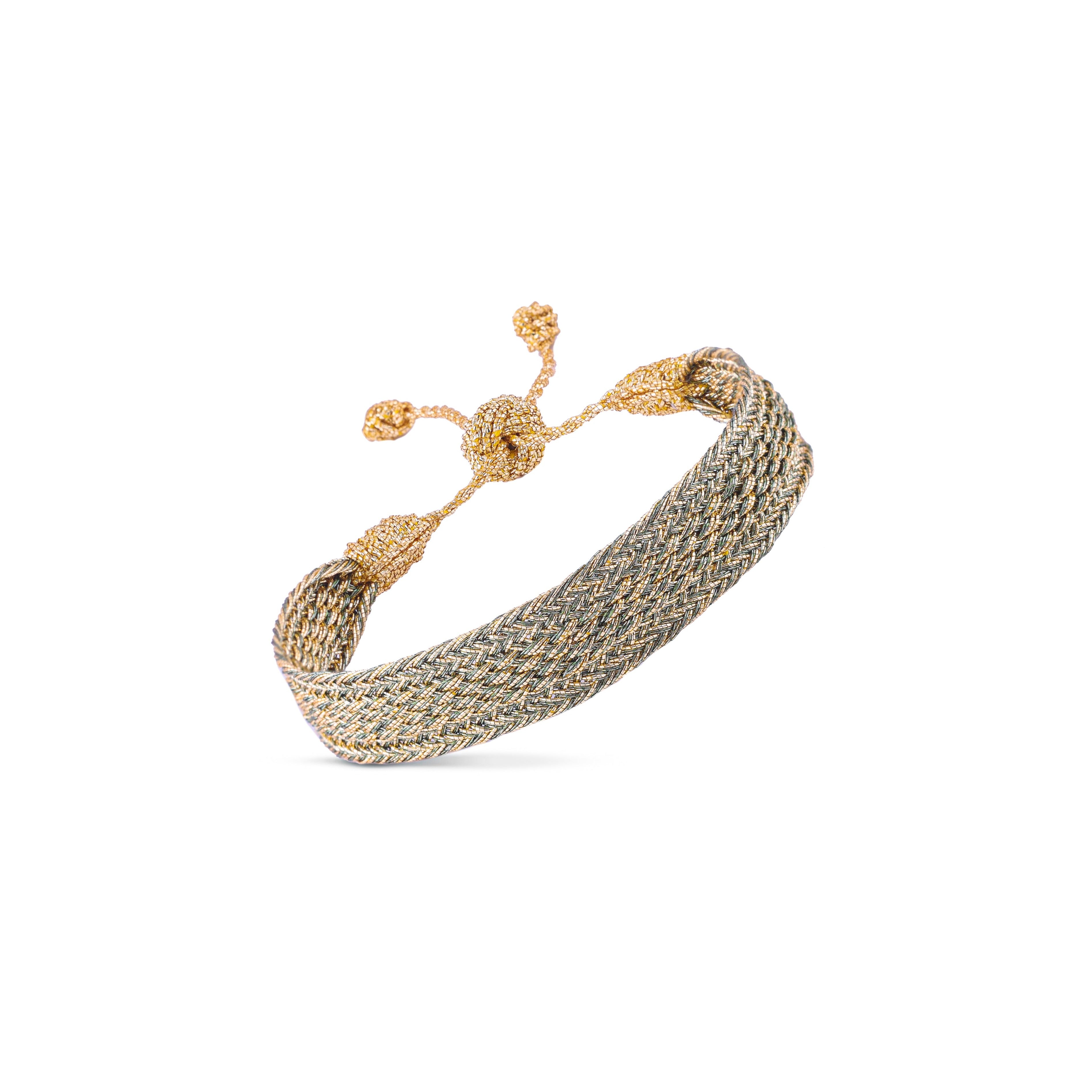 Izy n°1 Bracelet in Gold Khaki