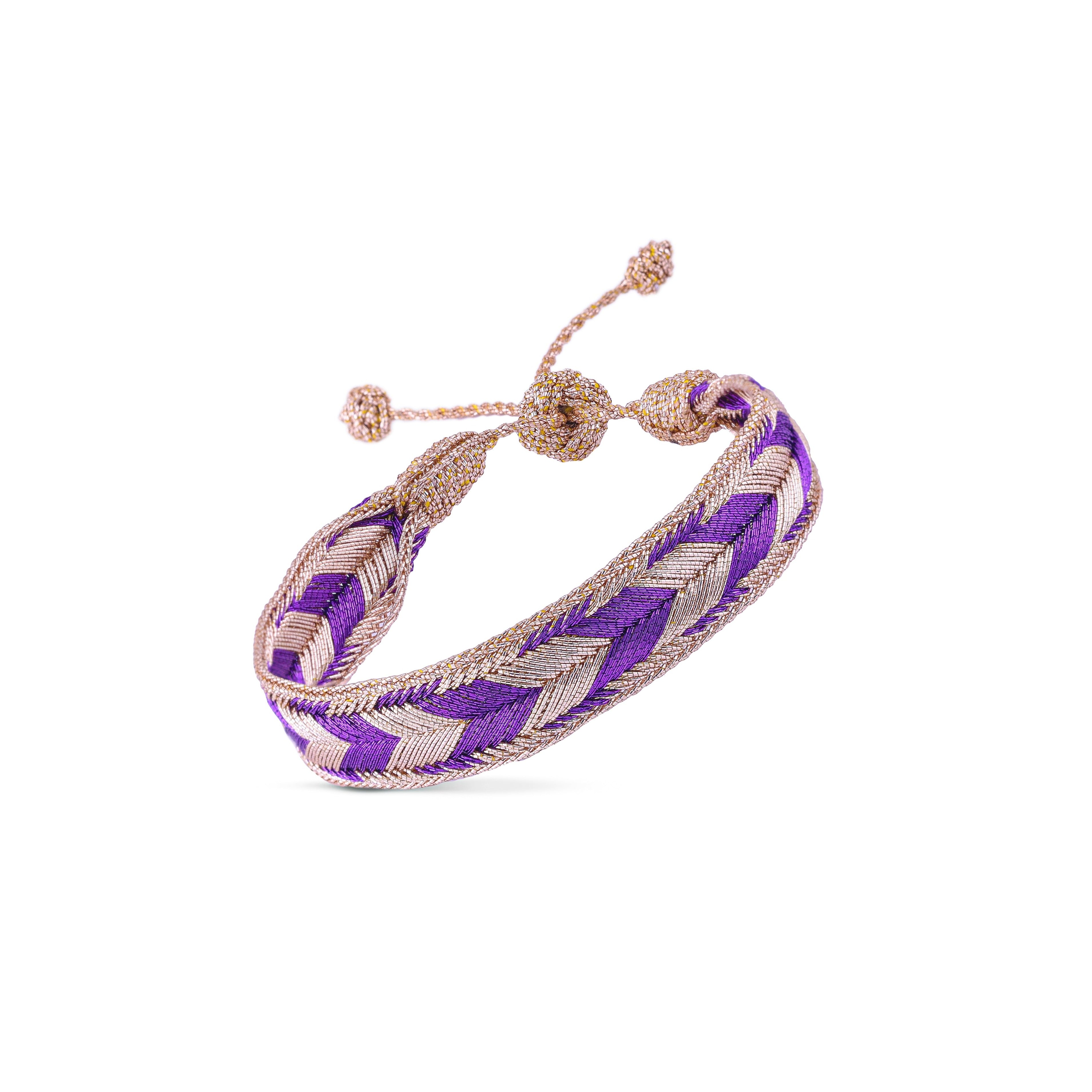 Arrow bracelet in Rose Gold Purple