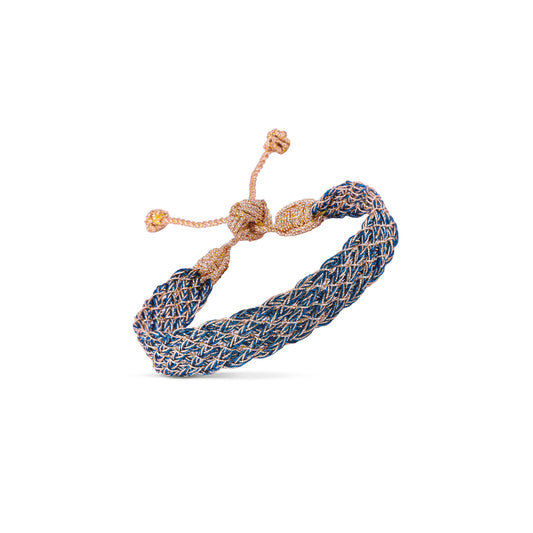 Lines n°1 bracelet in Peach Royal Blue
