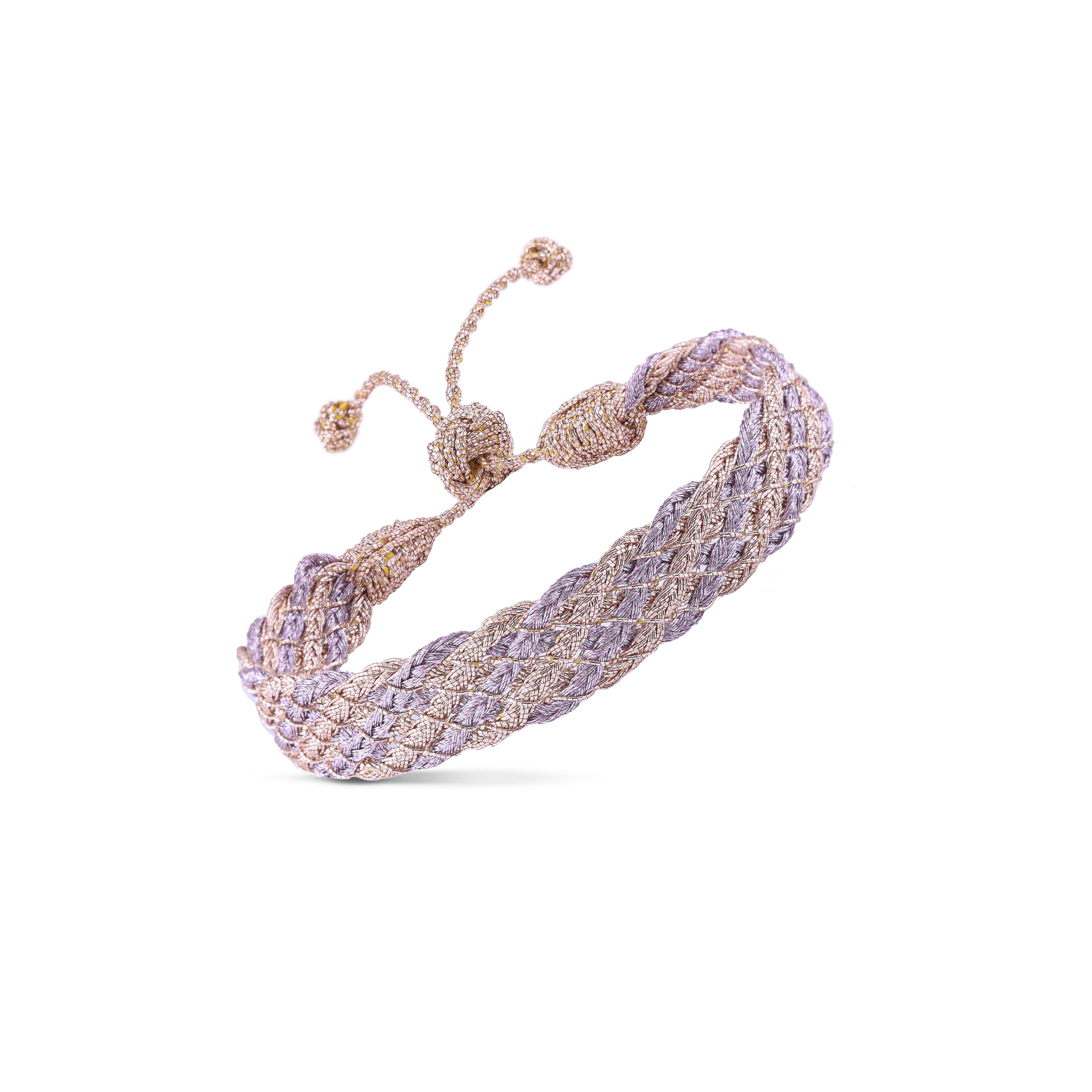 Lines n°2 bracelet in Rose Gold Lavender