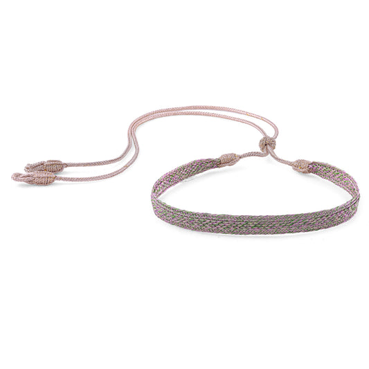 Izy n°1 Choker in Rose Gold Lime Pink