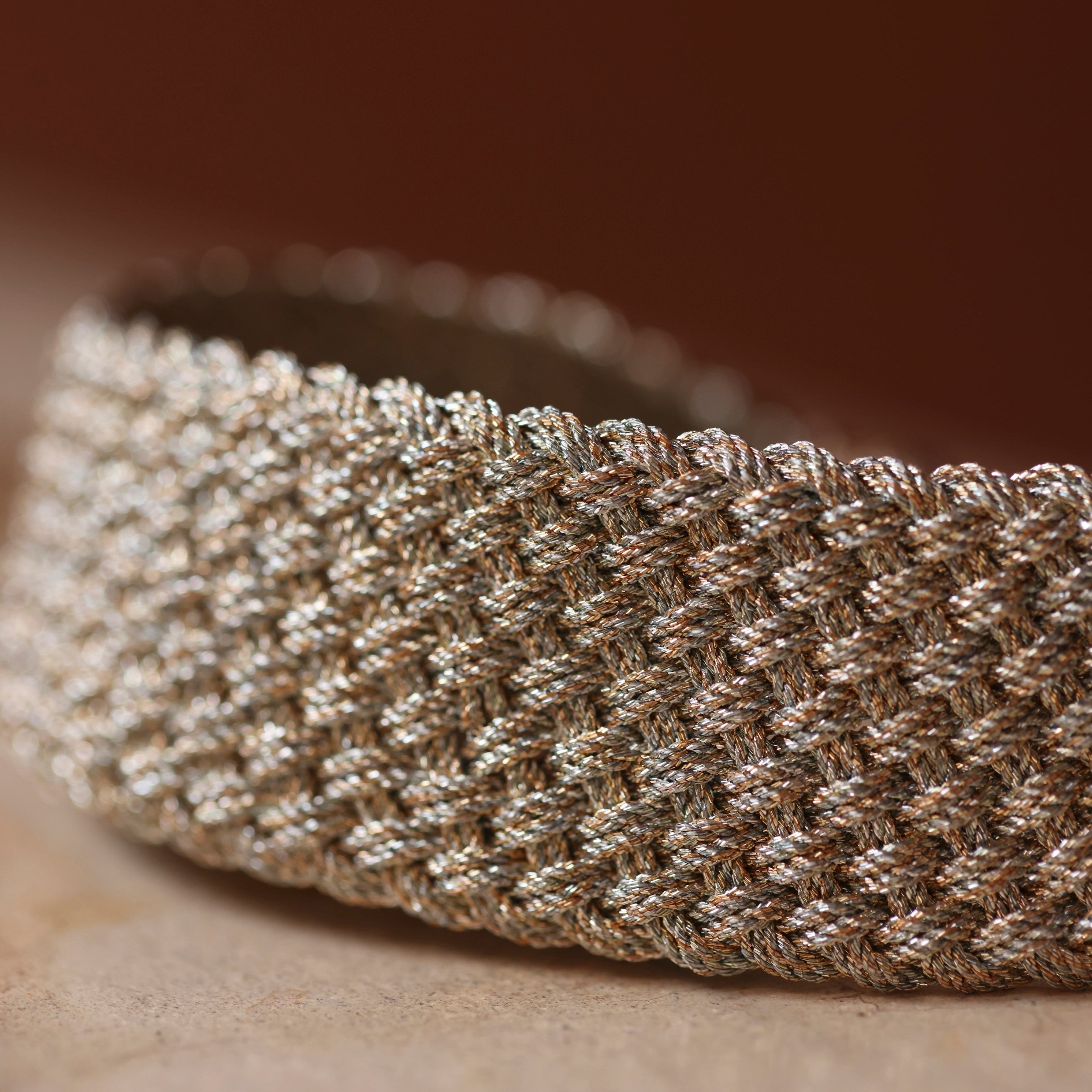 Choker Maxi Diyah nº1 en Peach & Silver Metallic Almond