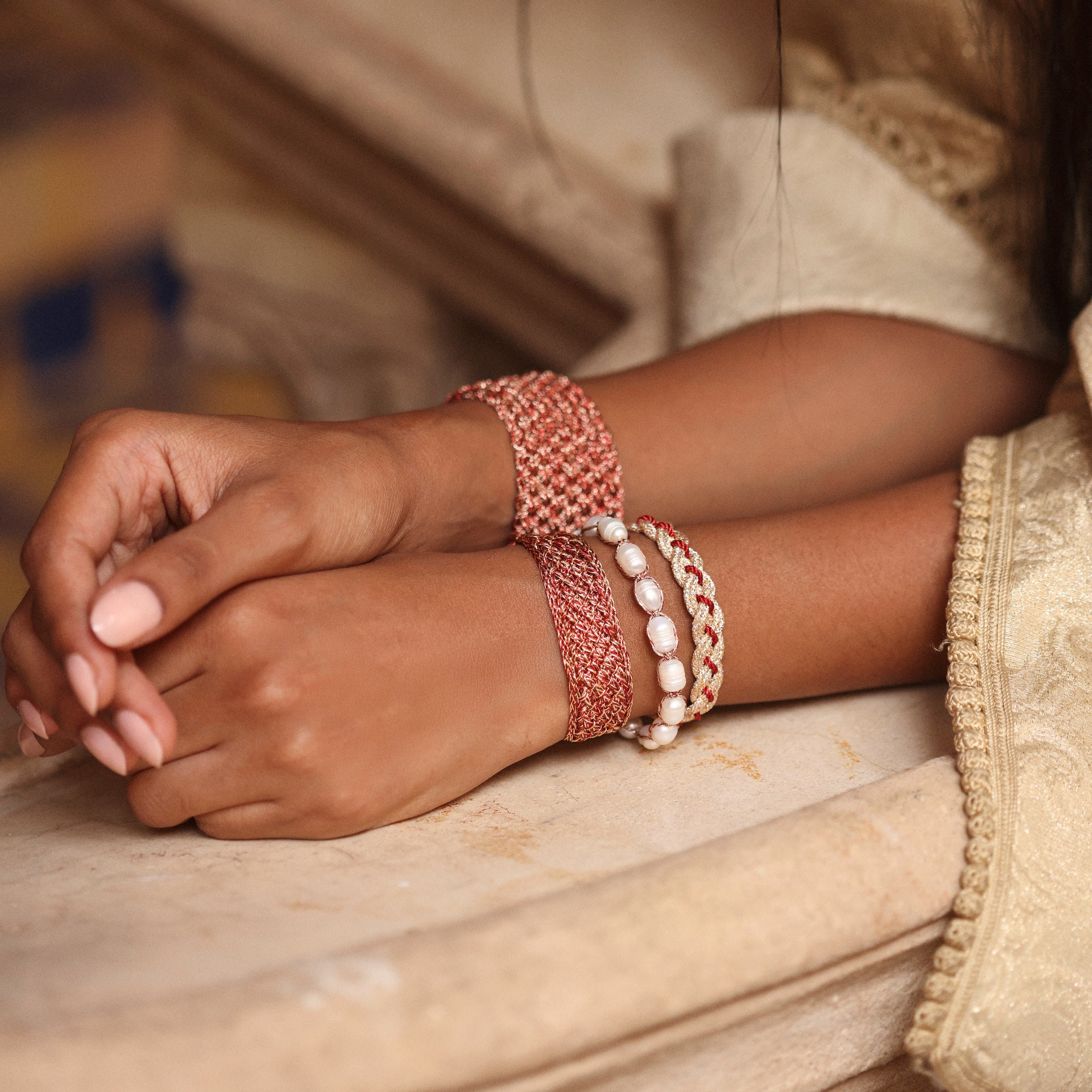 Luma nº1 Bracelet in Peach Cinnamon Cherry