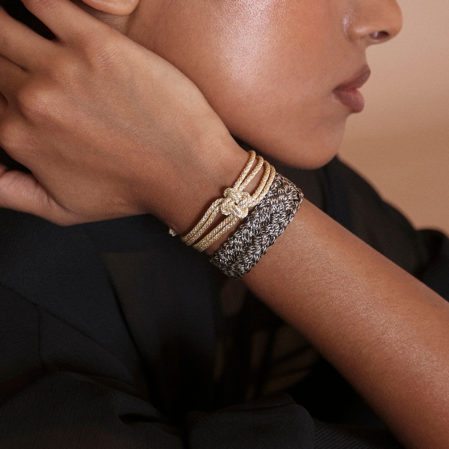 Lira nº1 Bracelet in Gold & Silver Clay