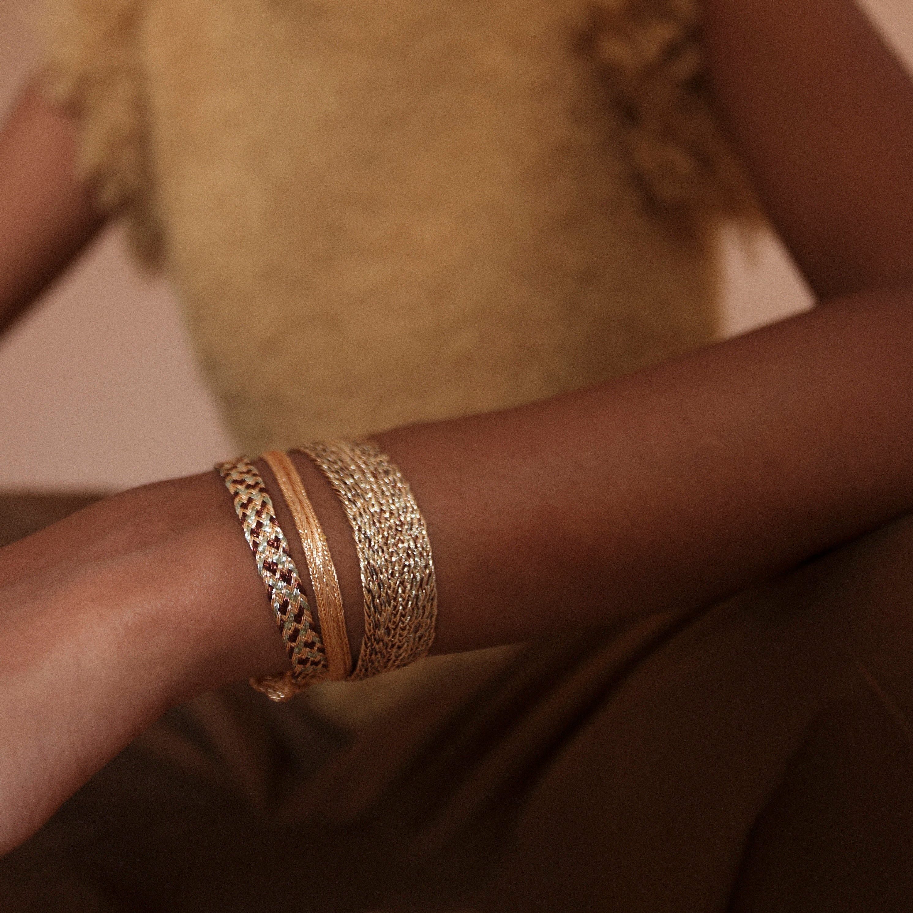 Ania nº2 Bracelet in Peach Choco Almond