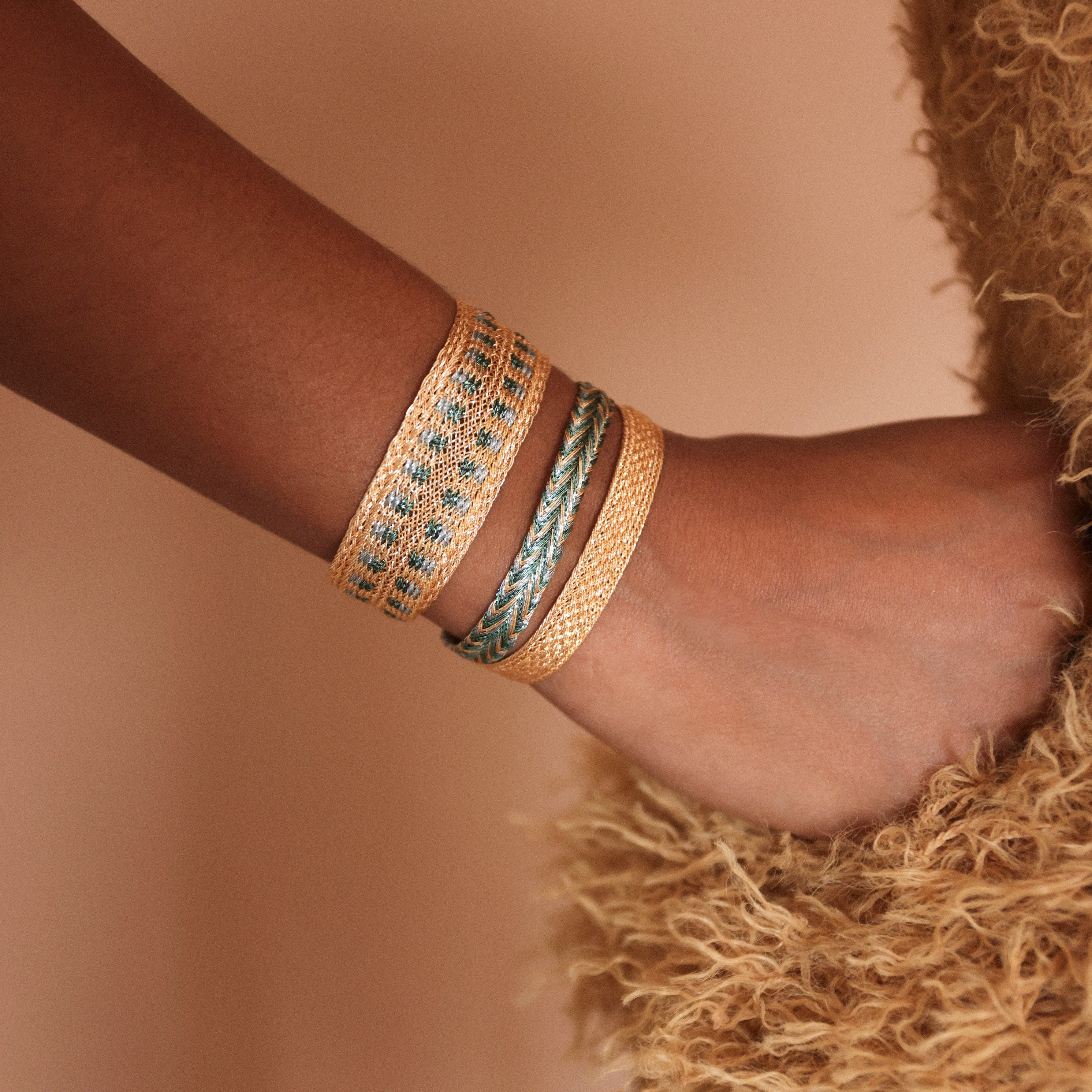 Duo Bracelet Mini Arrow nº2 in Peach Eucalyptus + Izy Peach