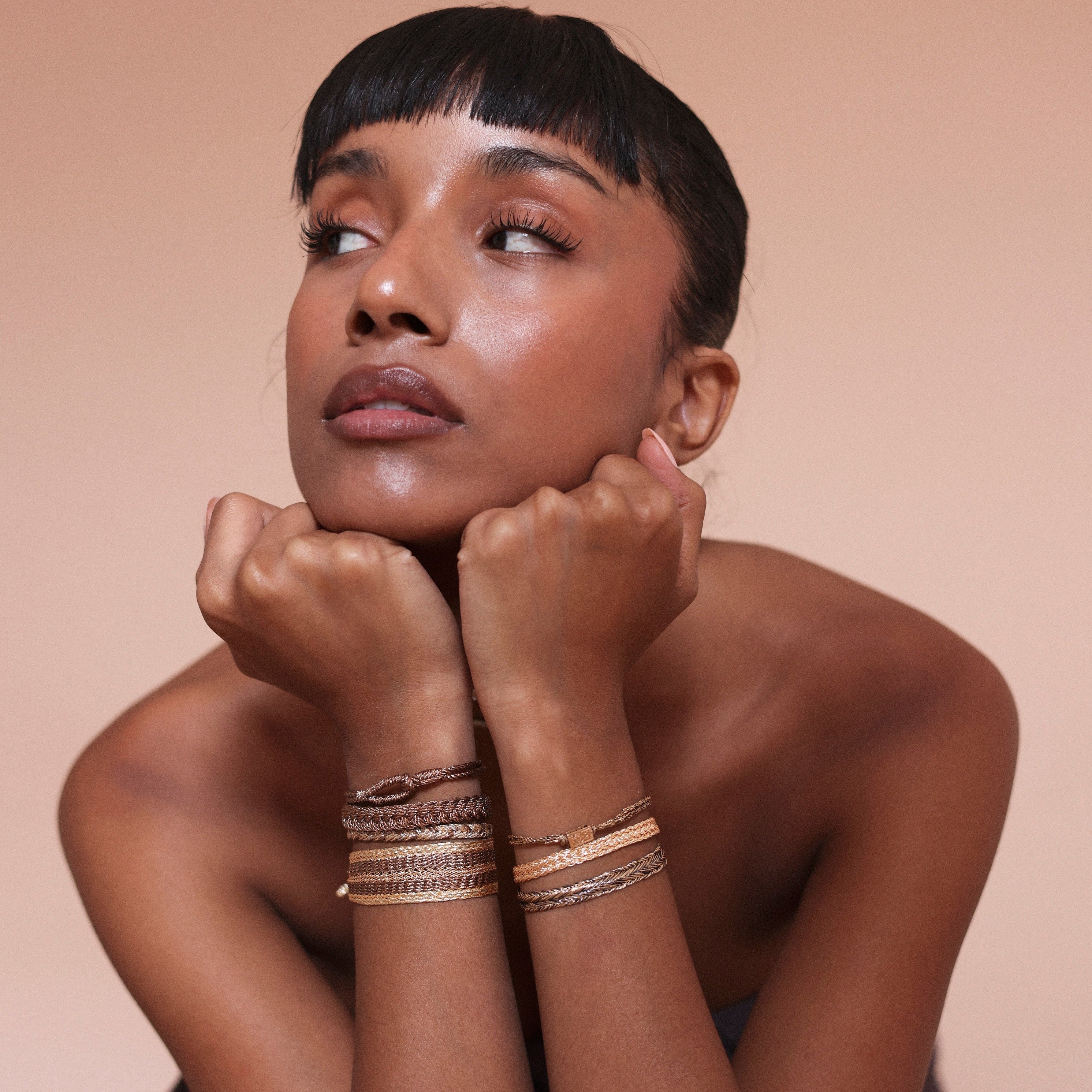 Eya nº2 Bracelet in Rose Gold Vintage Mocha