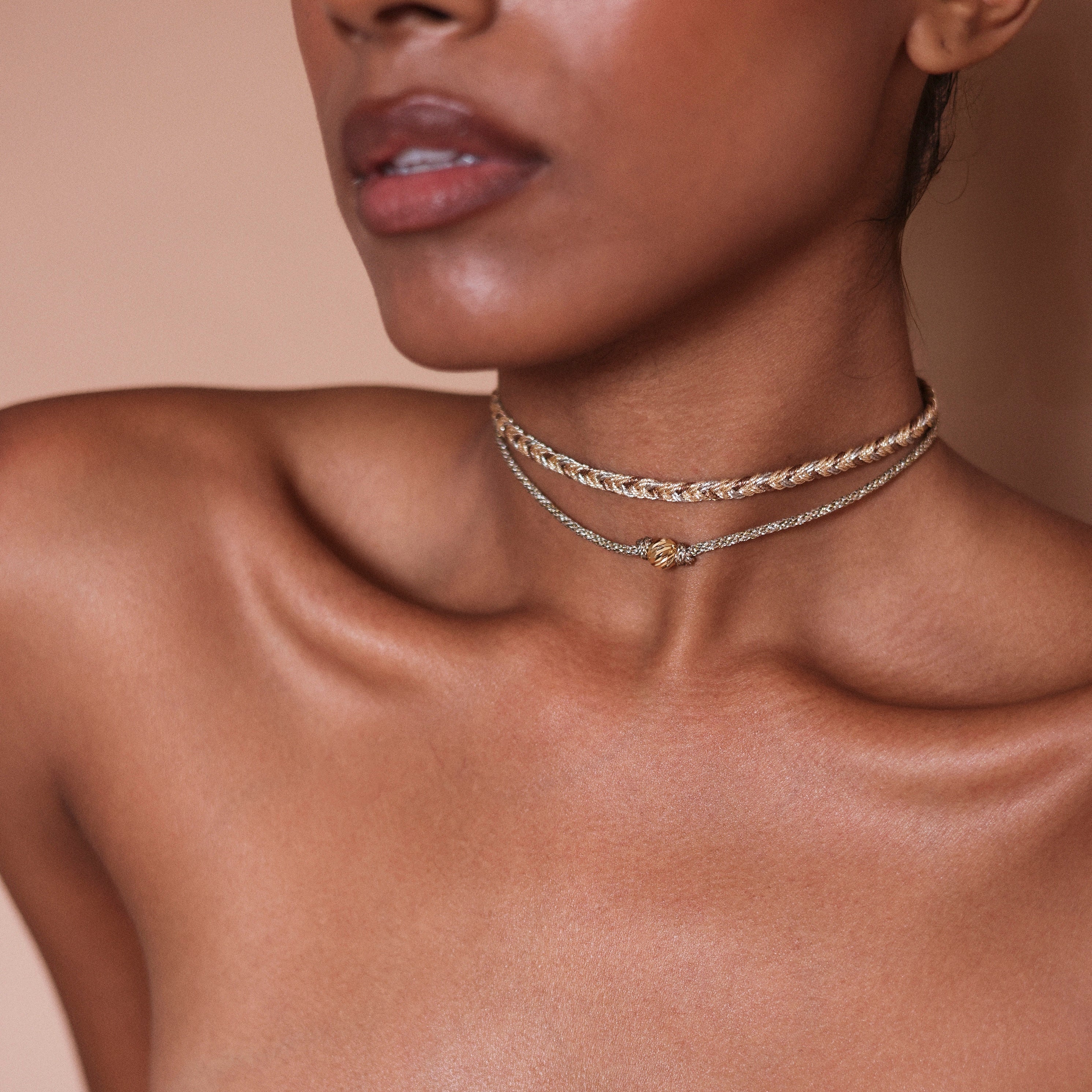Eya nº2 Choker in Rose Gold Vintage Mocha