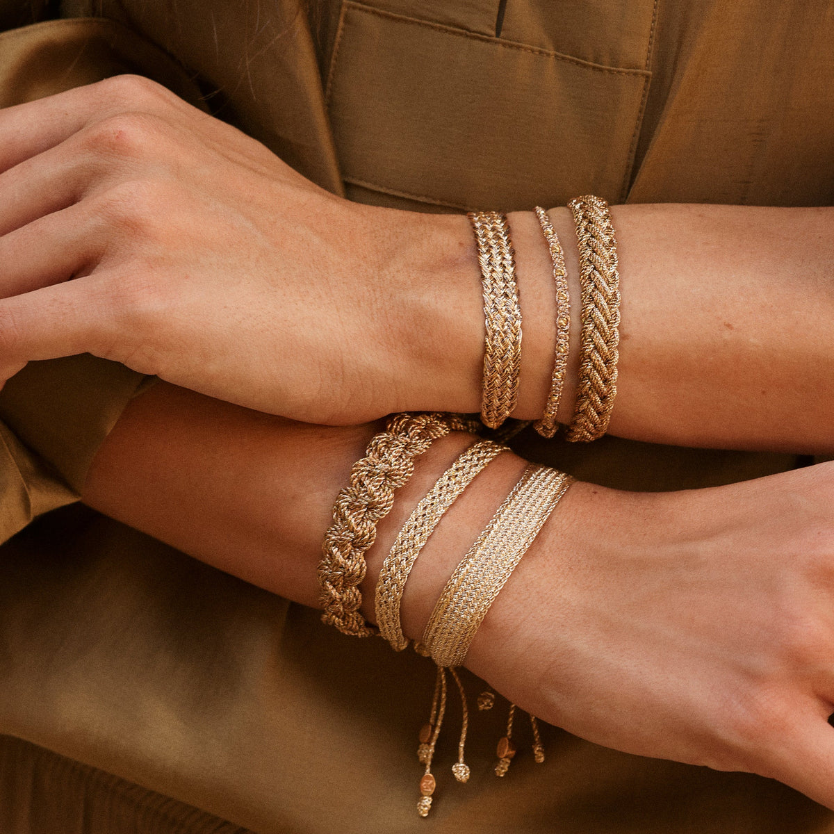 Mini Azal nº2 bracelet in Rose Gold Cedar Terracotta