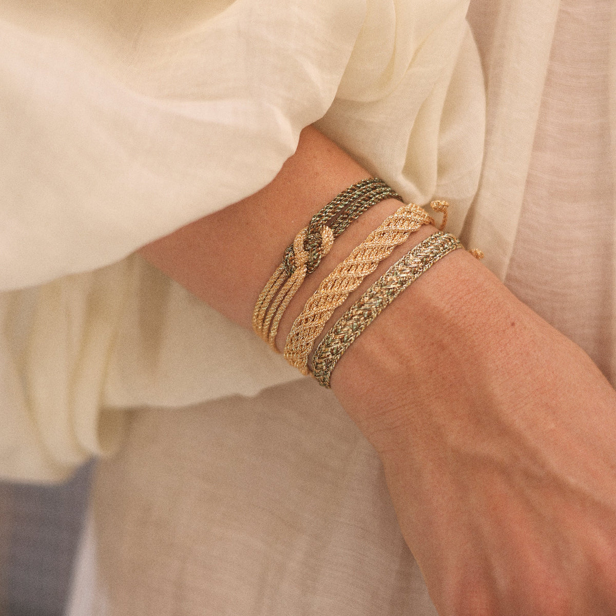 Louza nº1 Bracelet in Peach Pistachio Chestnut